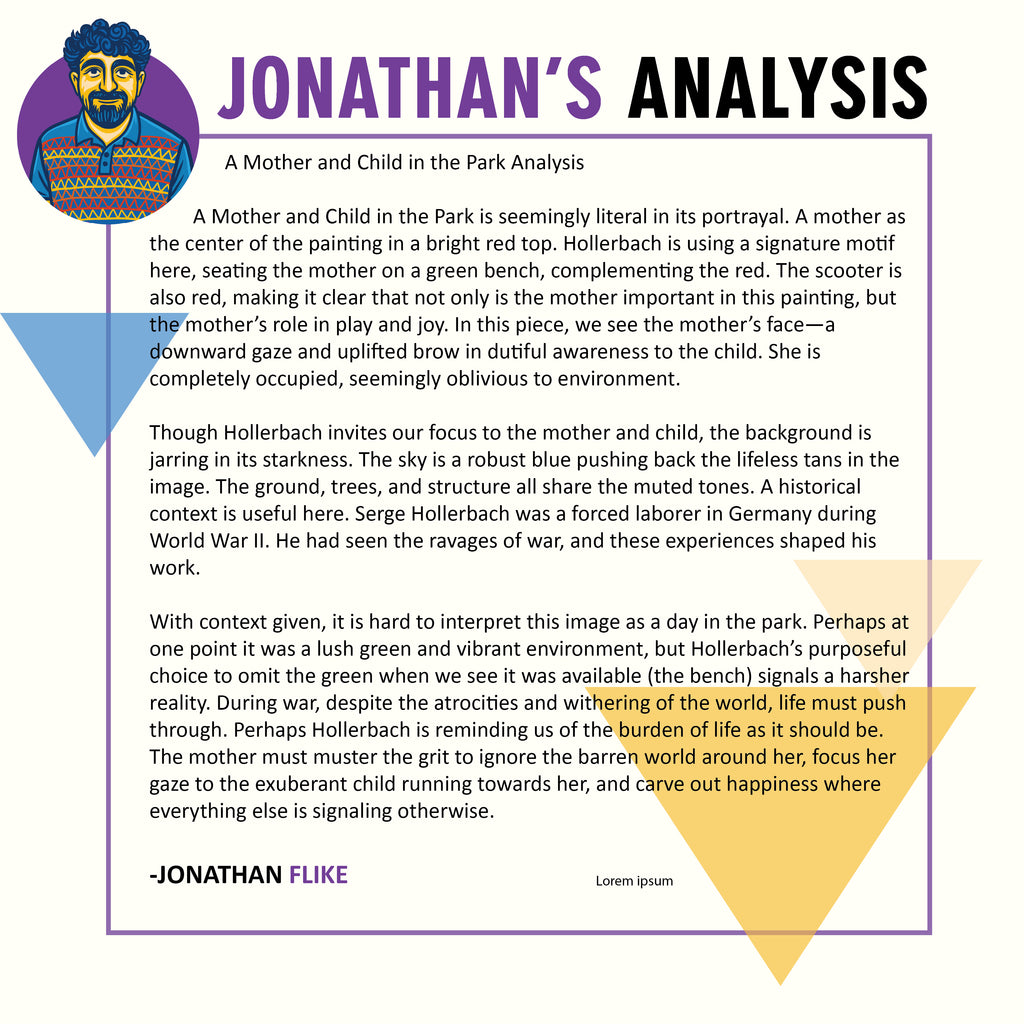 A Mother and Child in the Park by Serge Hollerbach