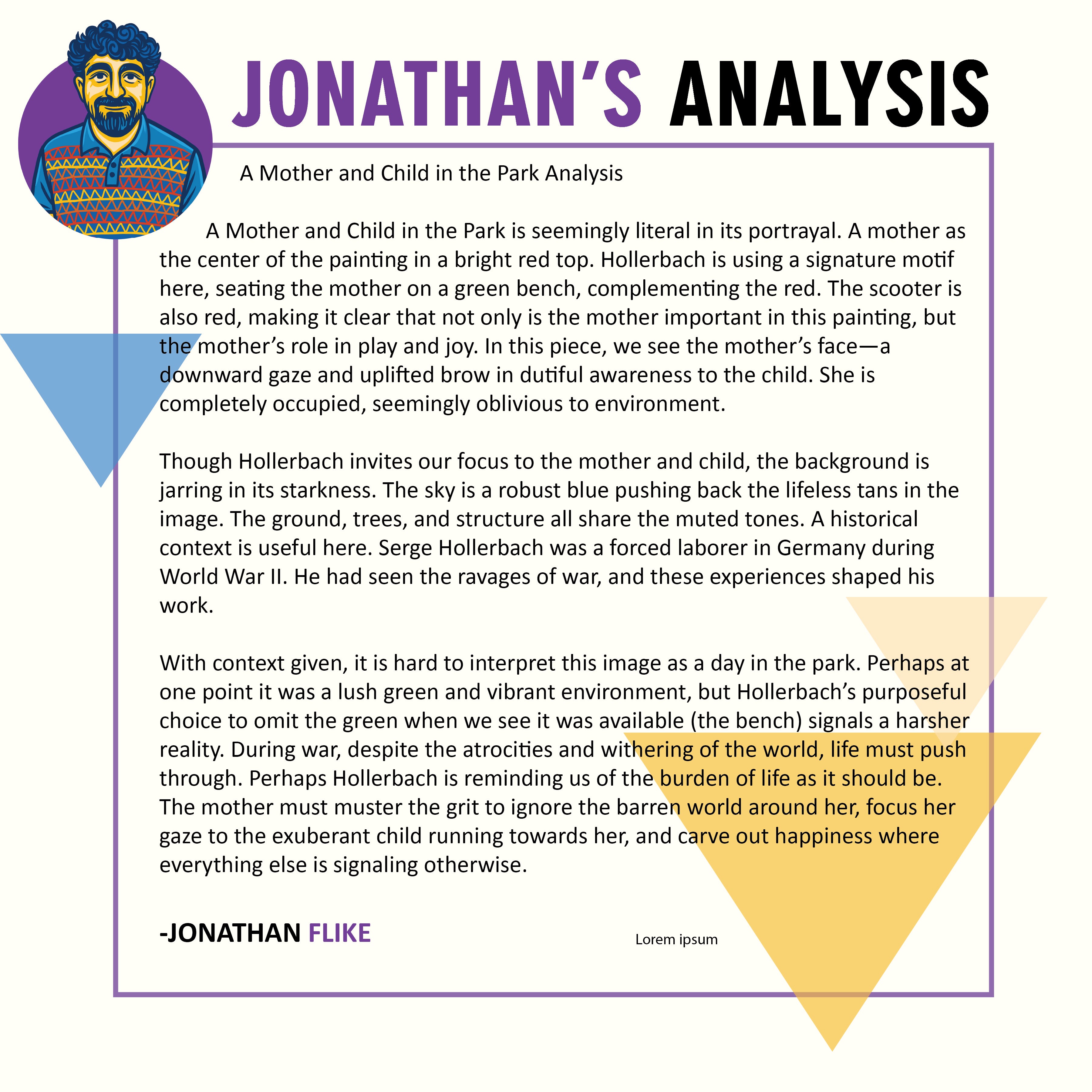 A Mother and Child in the Park by Serge Hollerbach