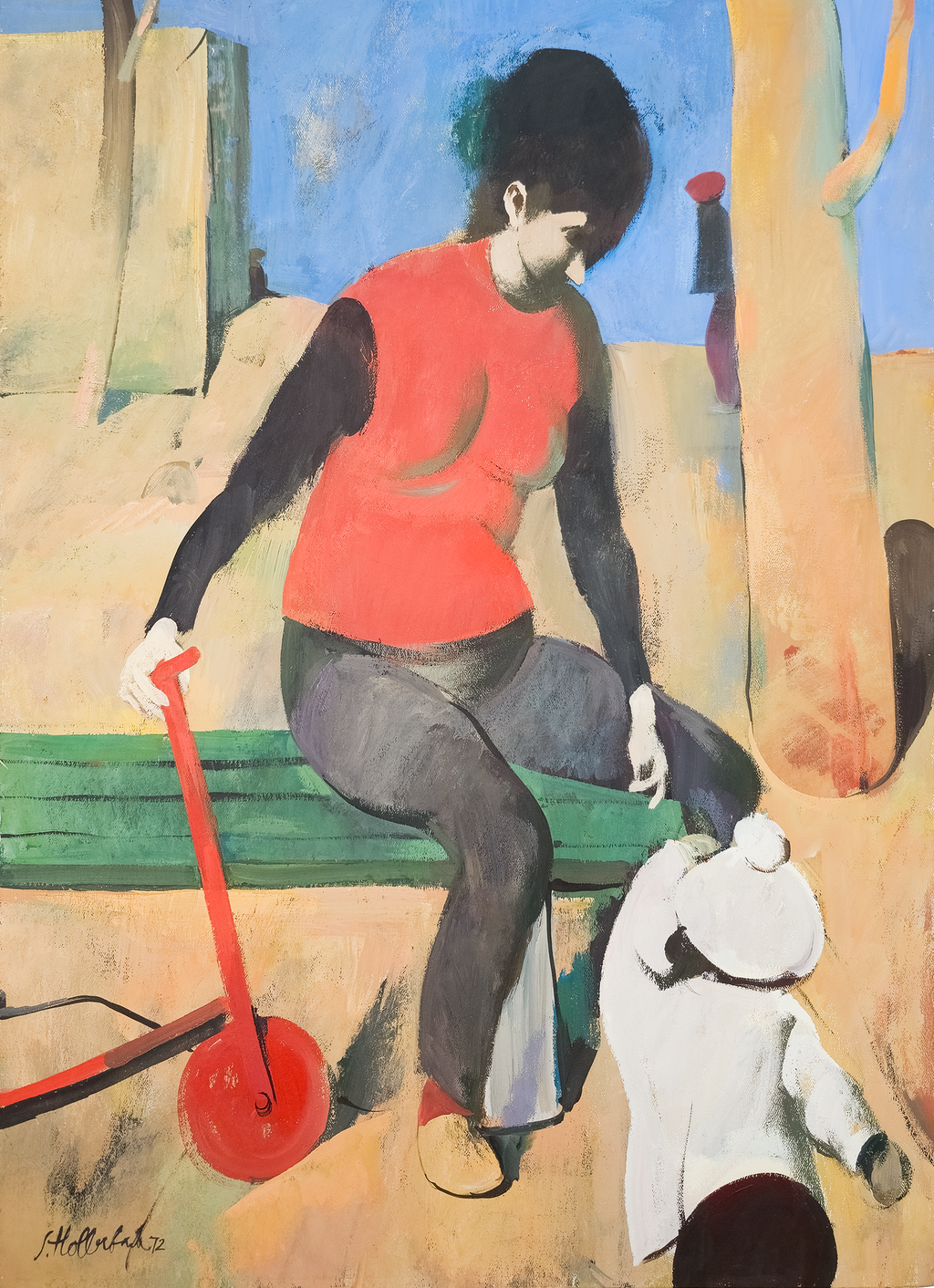 A Mother and Child in the Park by Serge Hollerbach