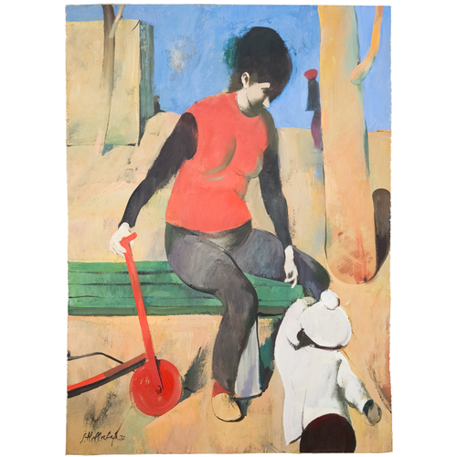 A Mother and Child in the Park by Serge Hollerbach