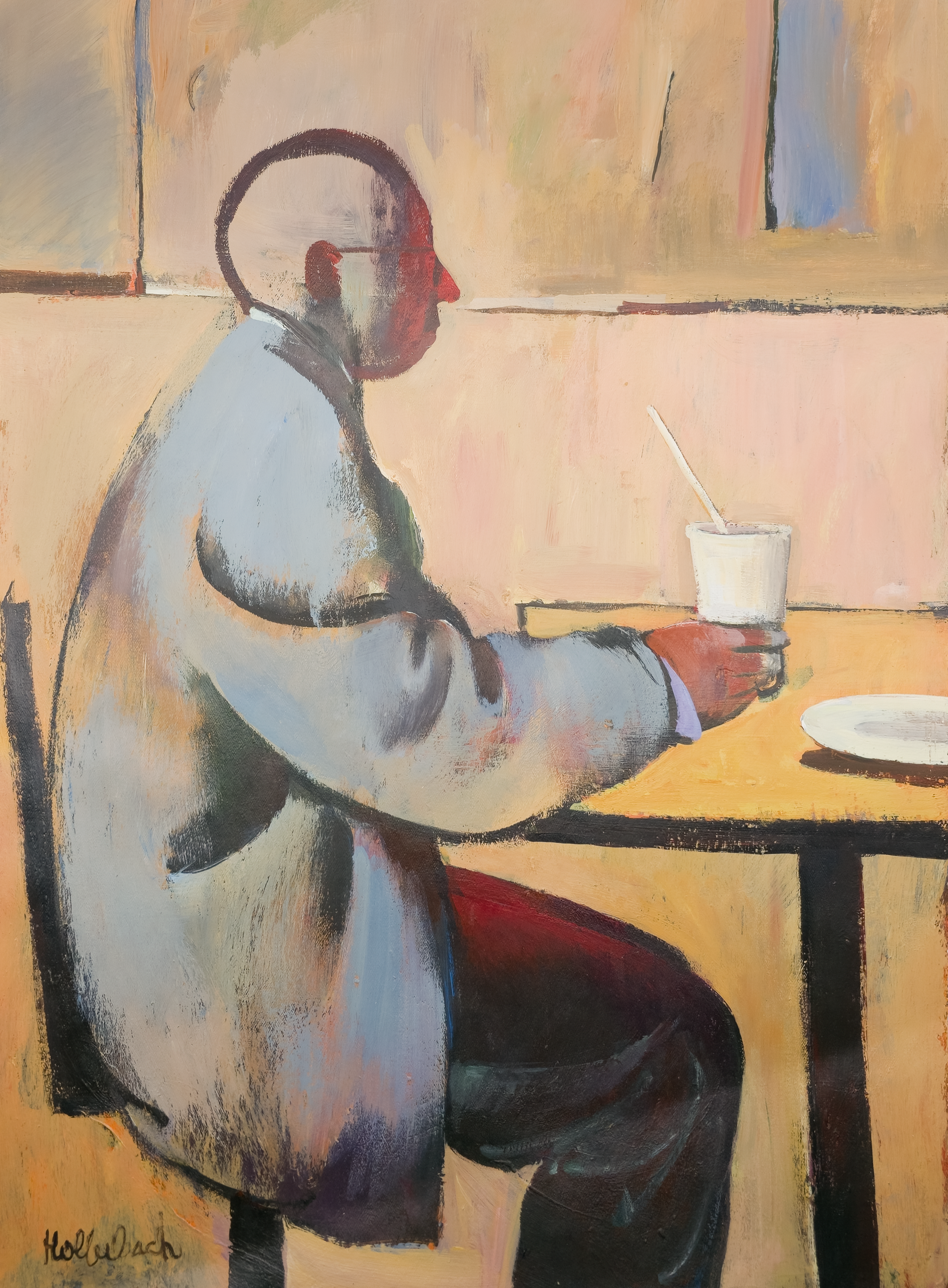 Alone in a Cheap Eatery by Serge Hollerbach