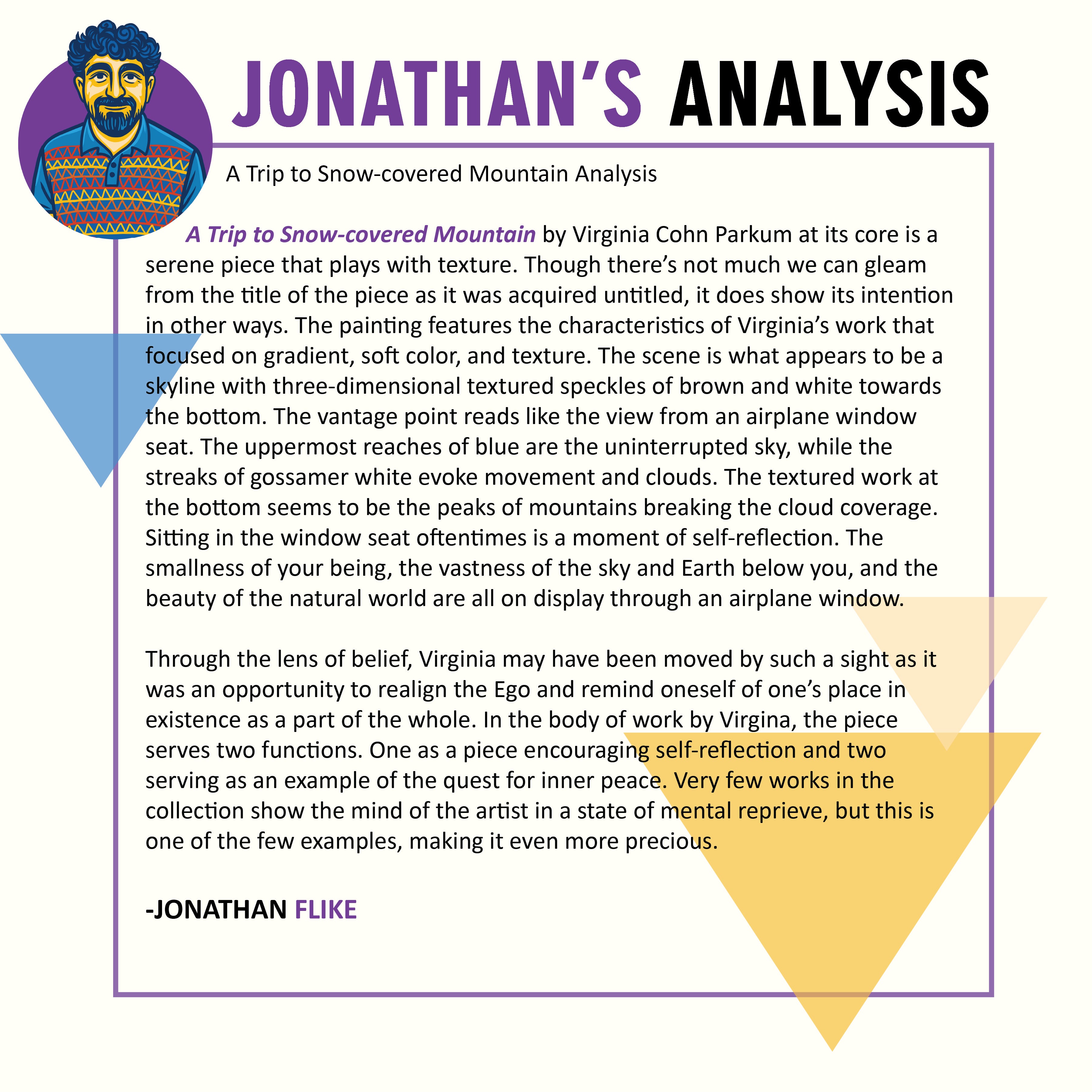 A Trip to Snow-covered Mountain by Virginia Cohn Parkum