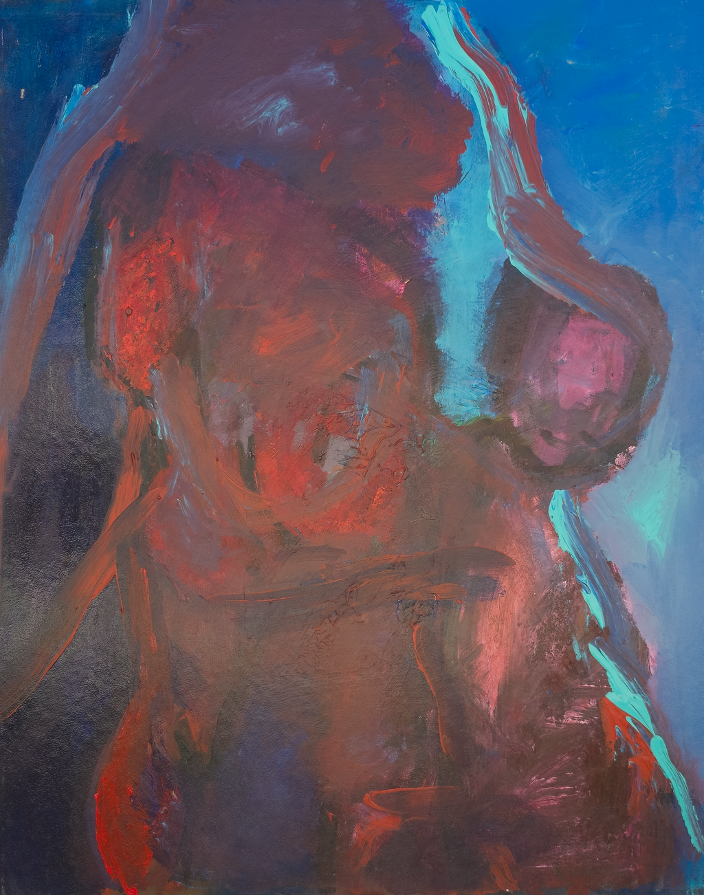 Lady in Red and Blue by Virginia Cohn Parkum