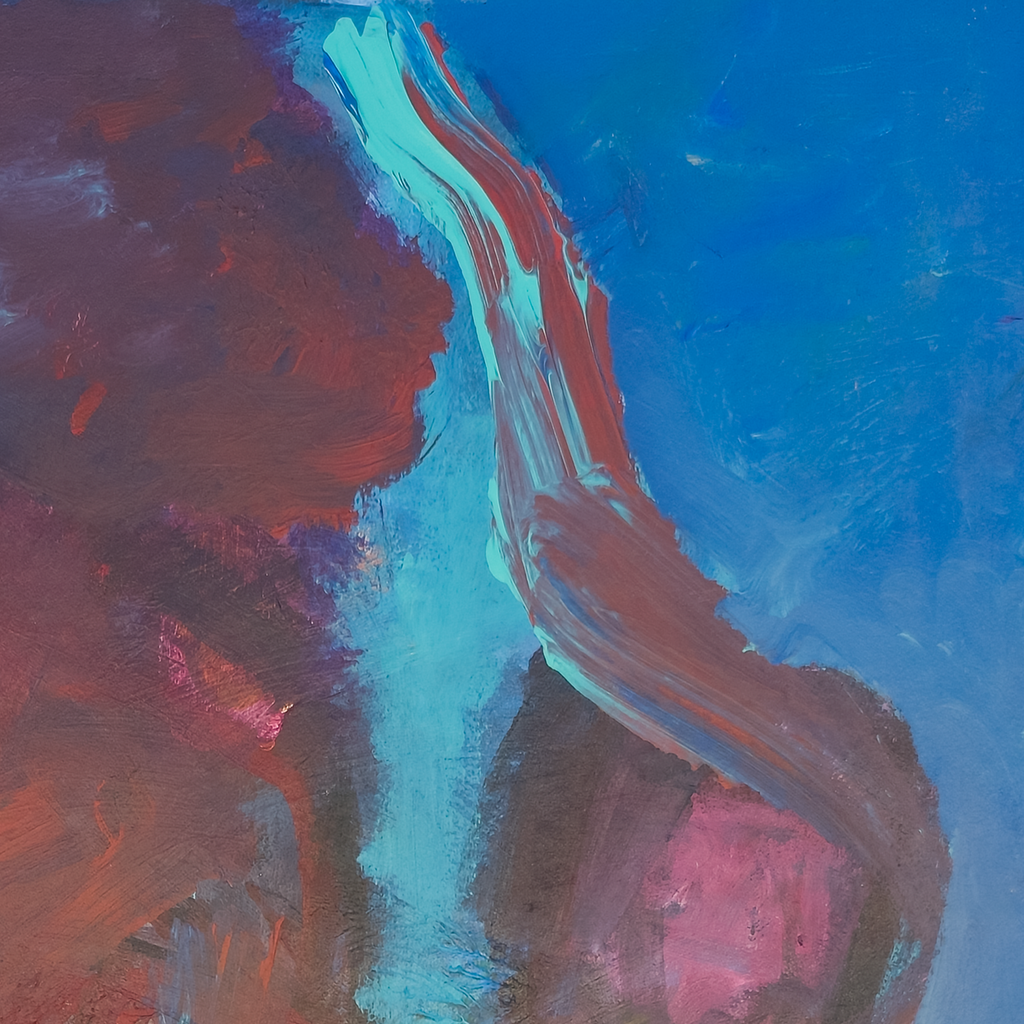 Lady in Red and Blue by Virginia Cohn Parkum