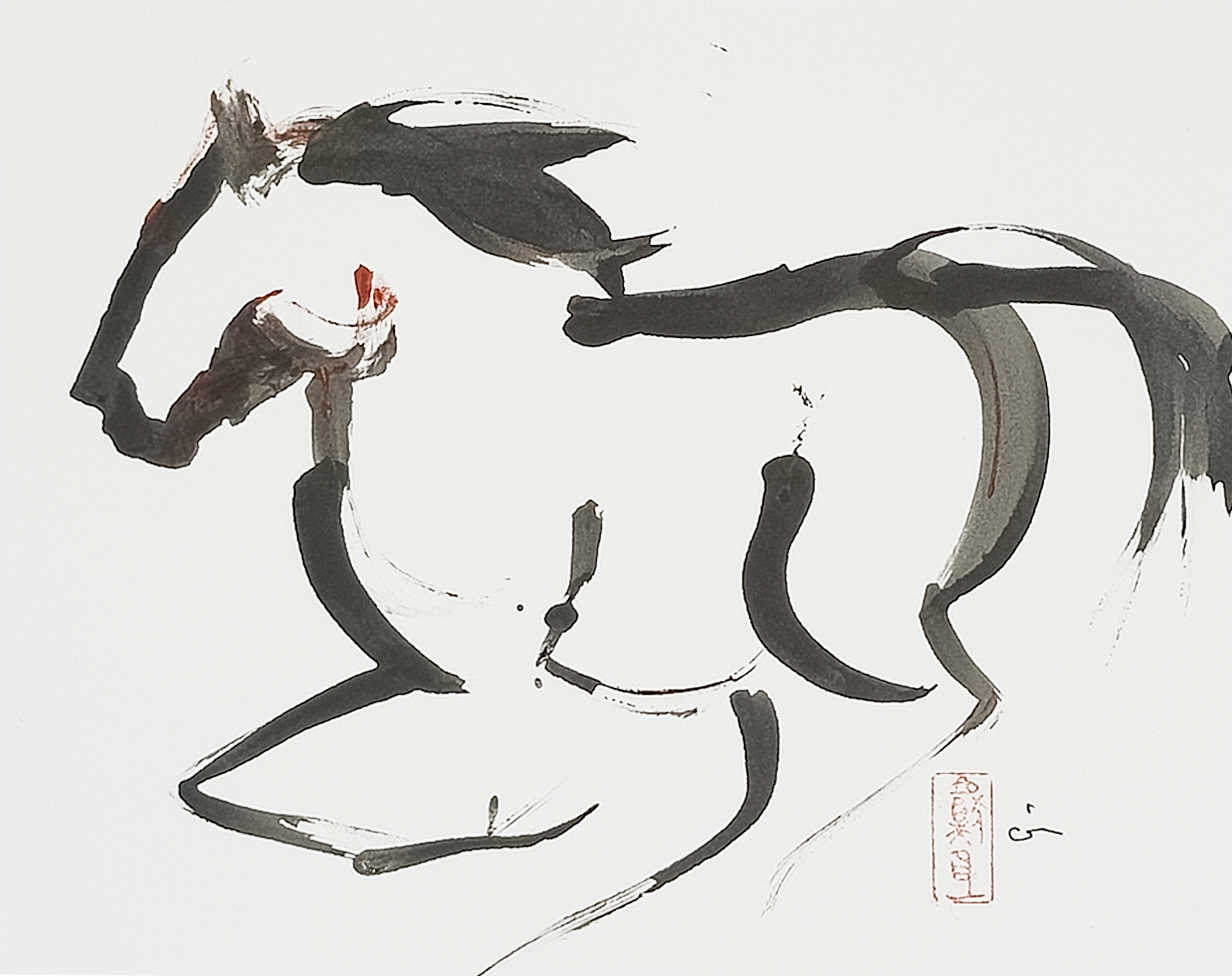 Sumi Stallion - Virginia Cohn Parkum, c. Unknown