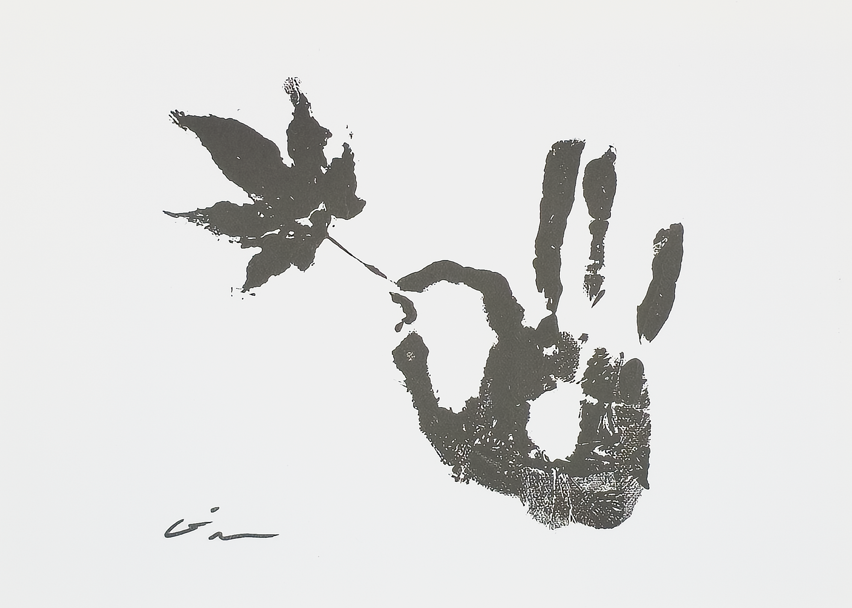 Sumi Leaf (Print) - Virginia Cohn Parkum, c. 2020s