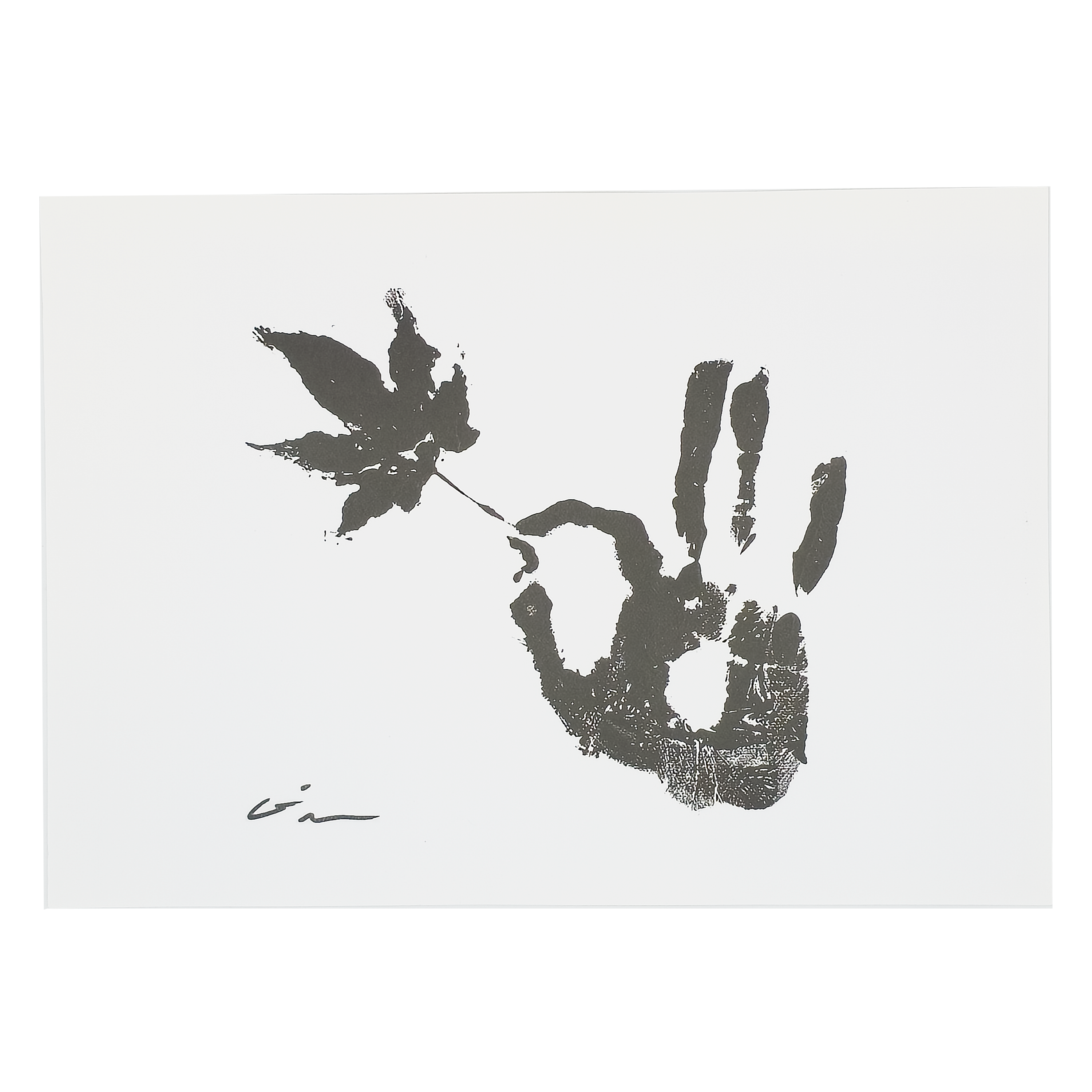 Sumi Leaf (Print) - Virginia Cohn Parkum, c. 2020s