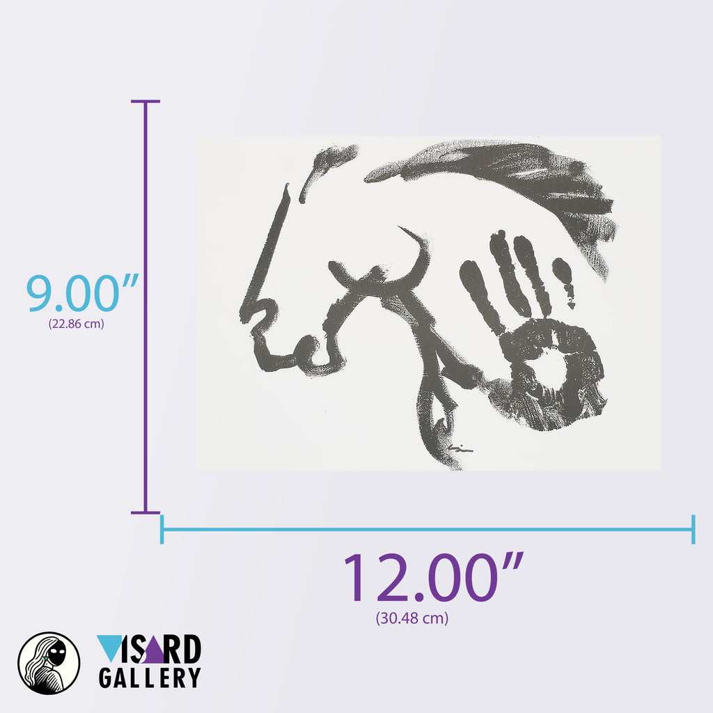 Sumi Stallion Bust (Print) - Virginia Cohn Parkum, c. 2020s