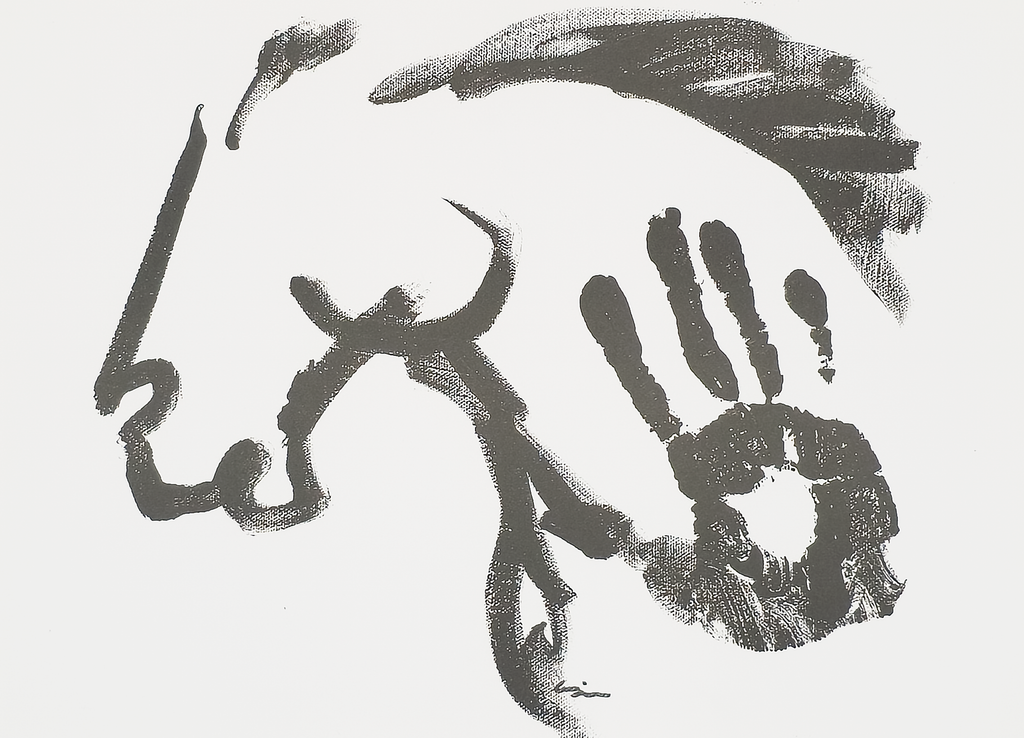 Sumi Stallion Bust (Print) - Virginia Cohn Parkum, c. 2020s