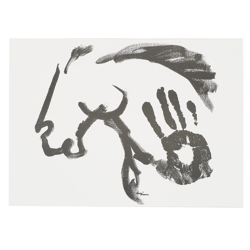 Sumi Stallion Bust (Print) - Virginia Cohn Parkum, c. 2020s