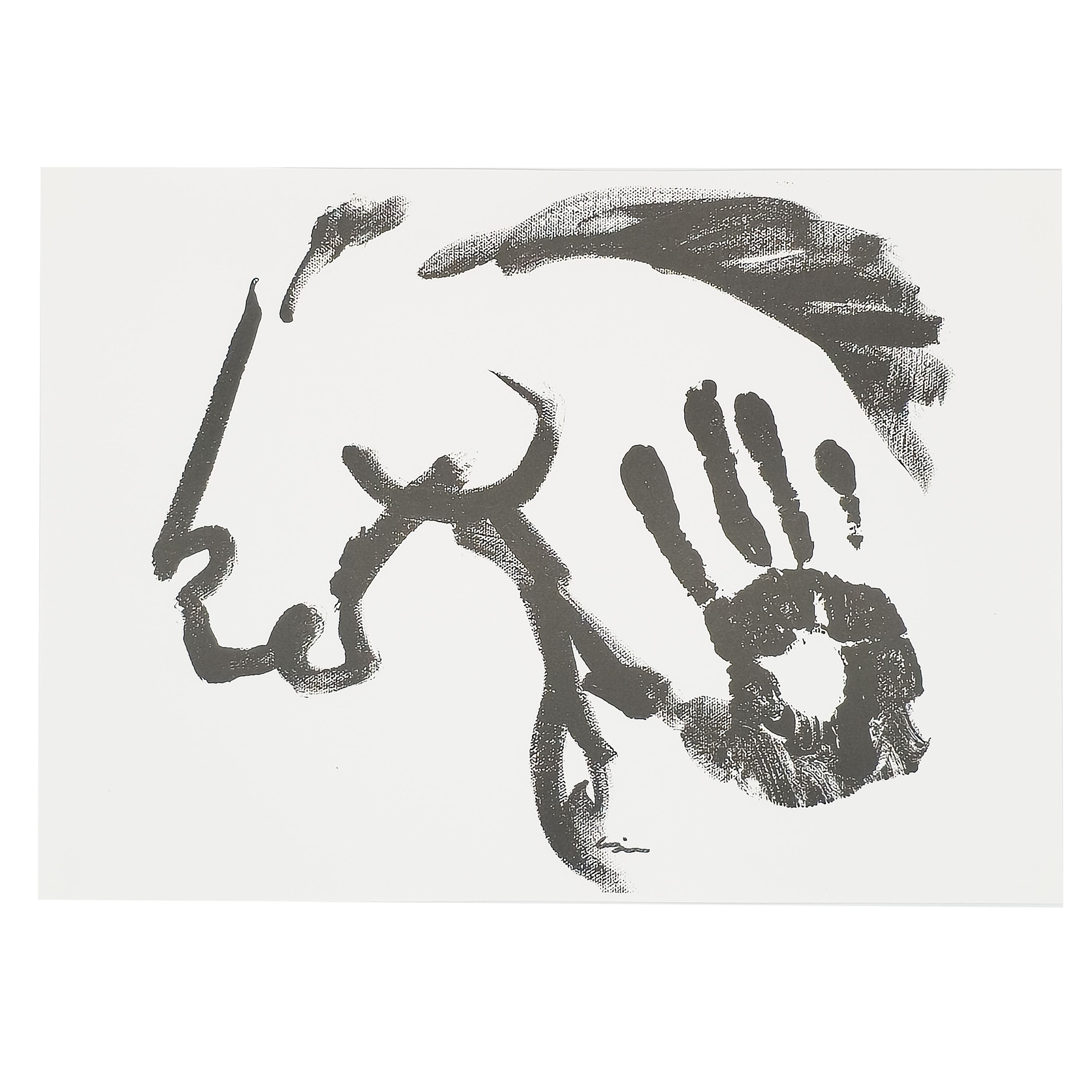 Sumi Stallion Bust (Print) - Virginia Cohn Parkum, c. 2020s