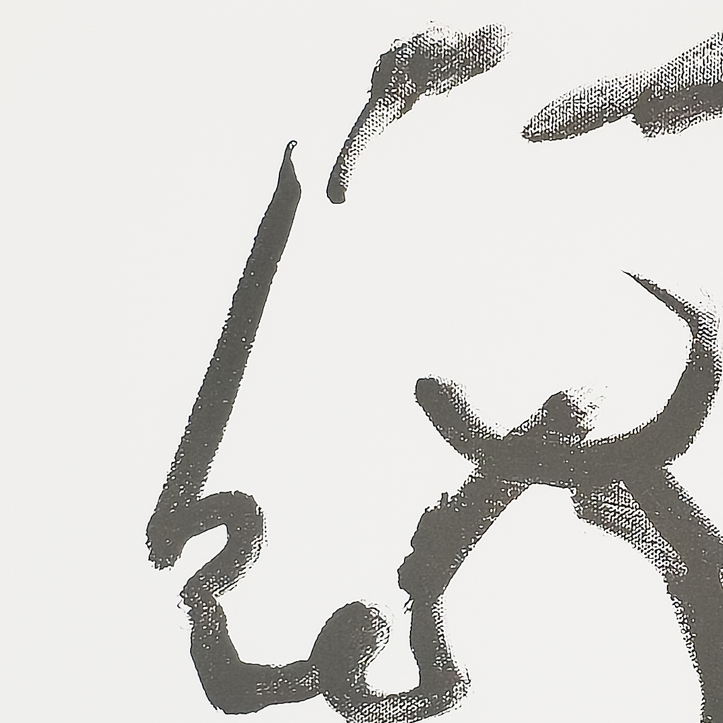 Sumi Stallion Bust (Print) - Virginia Cohn Parkum, c. 2020s