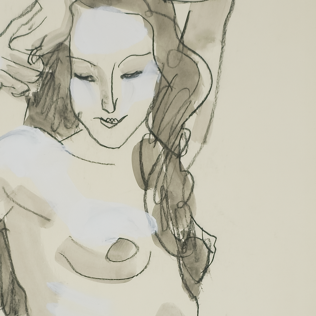 Alabaster Nude by Samuel Clayberger