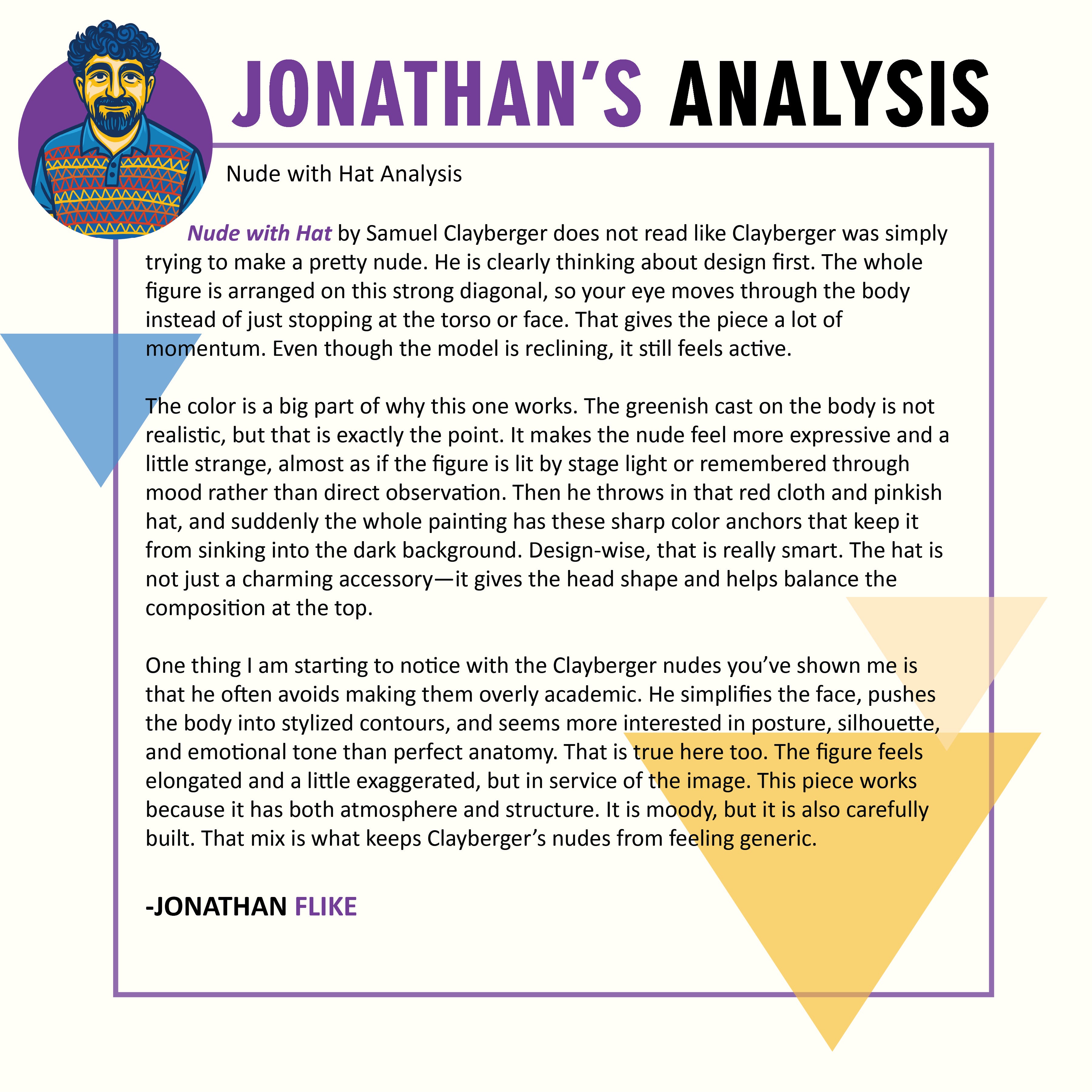 Nude with Hat by Samuel Clayberger