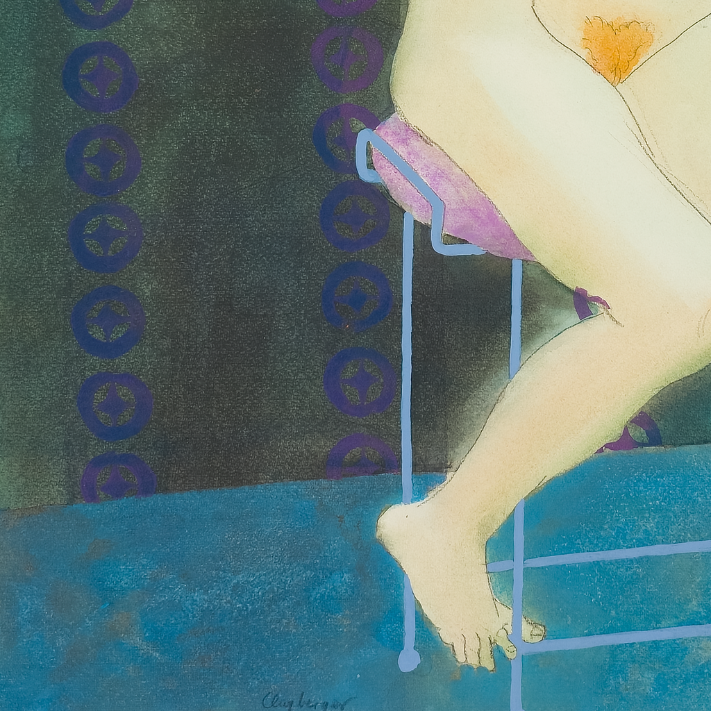 Nude on Stool by Samuel Clayberger