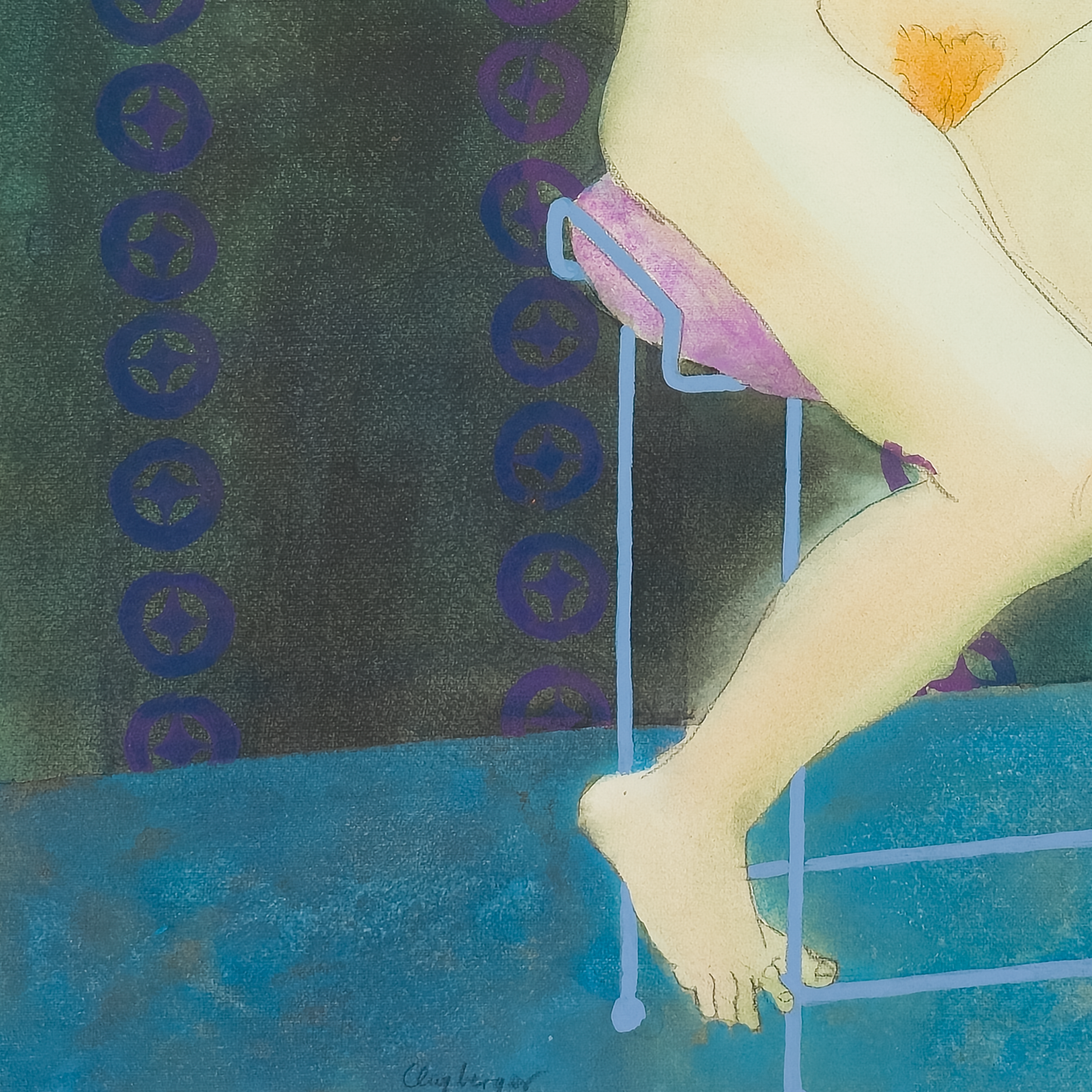 Nude on Stool by Samuel Clayberger