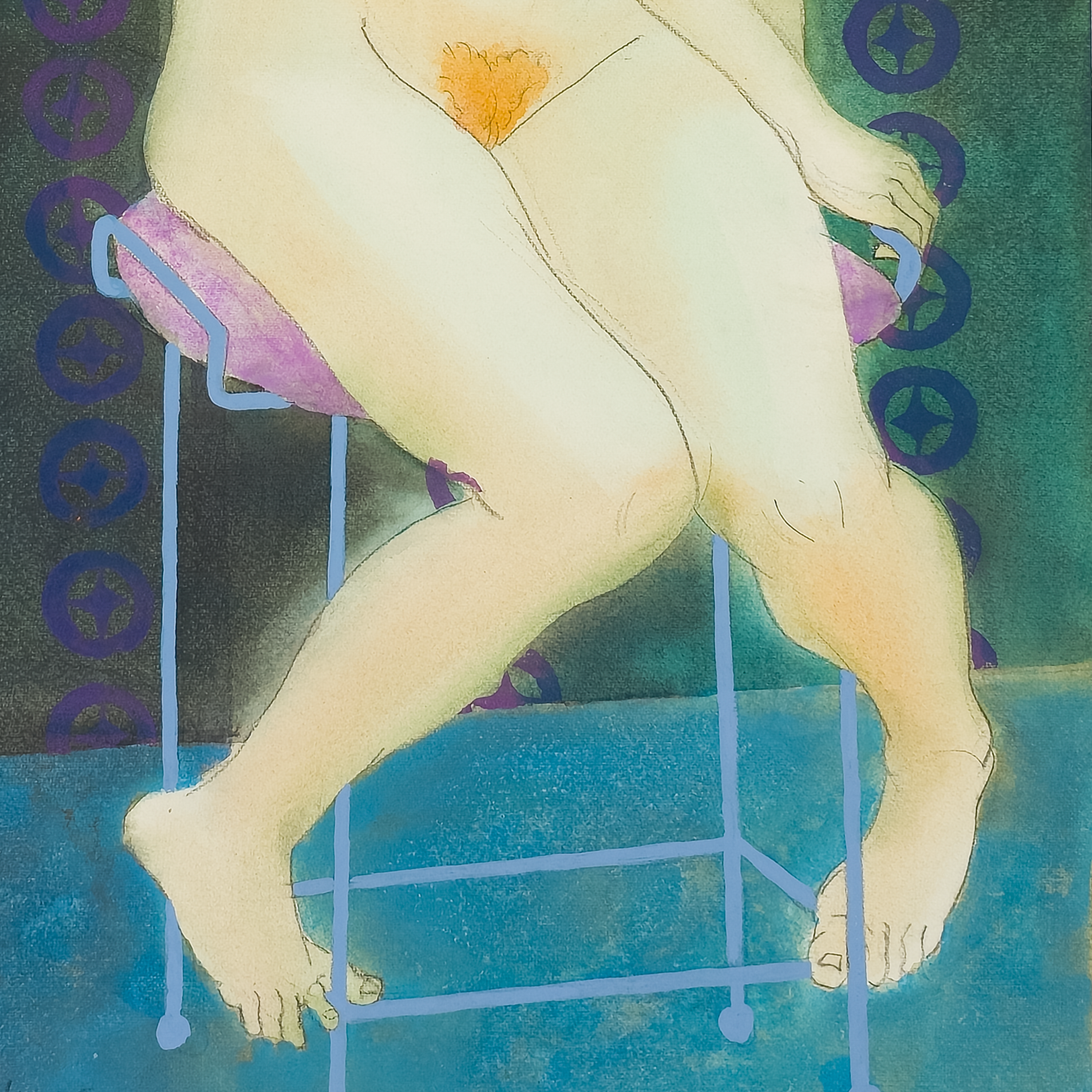 Nude on Stool by Samuel Clayberger