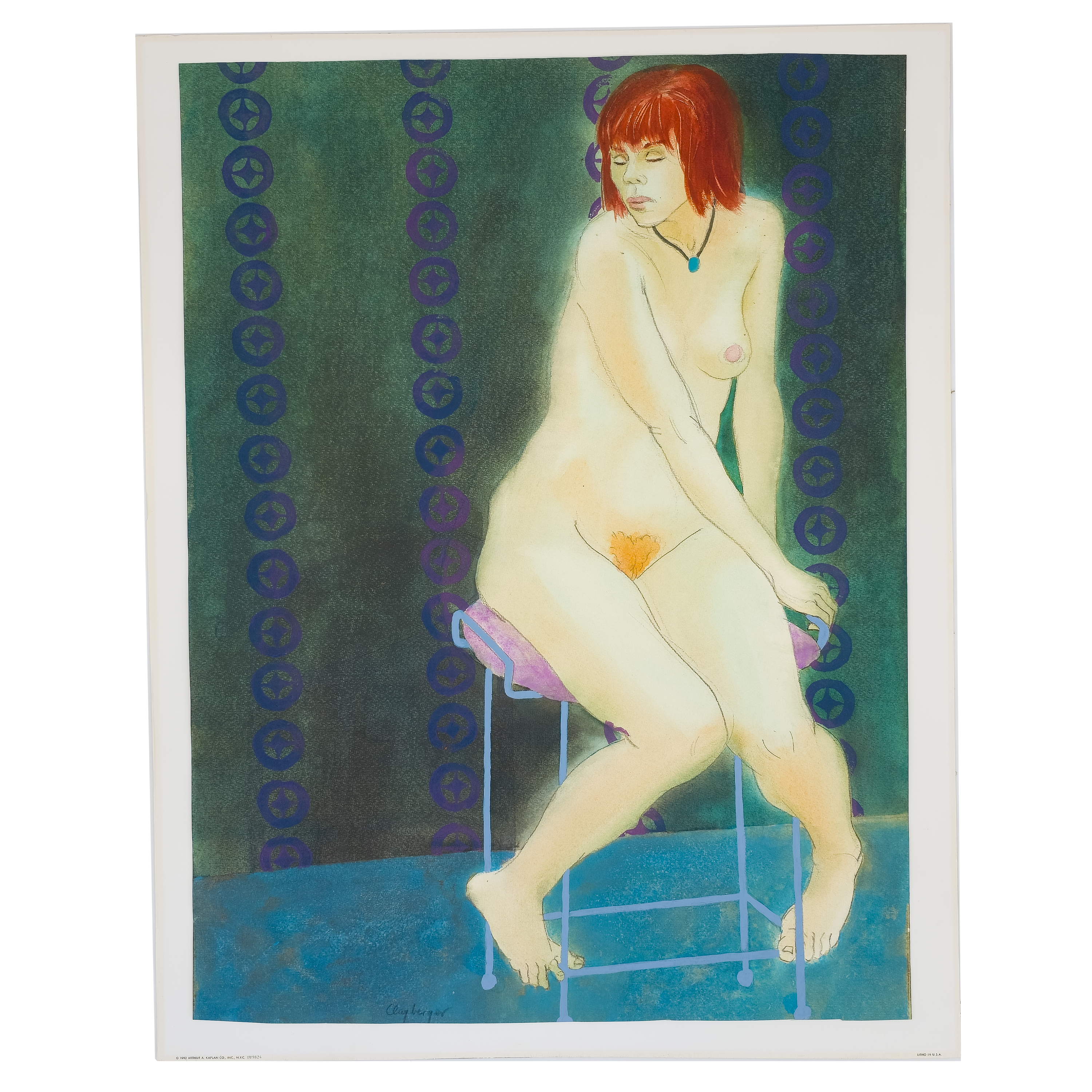 Nude on Stool by Samuel Clayberger