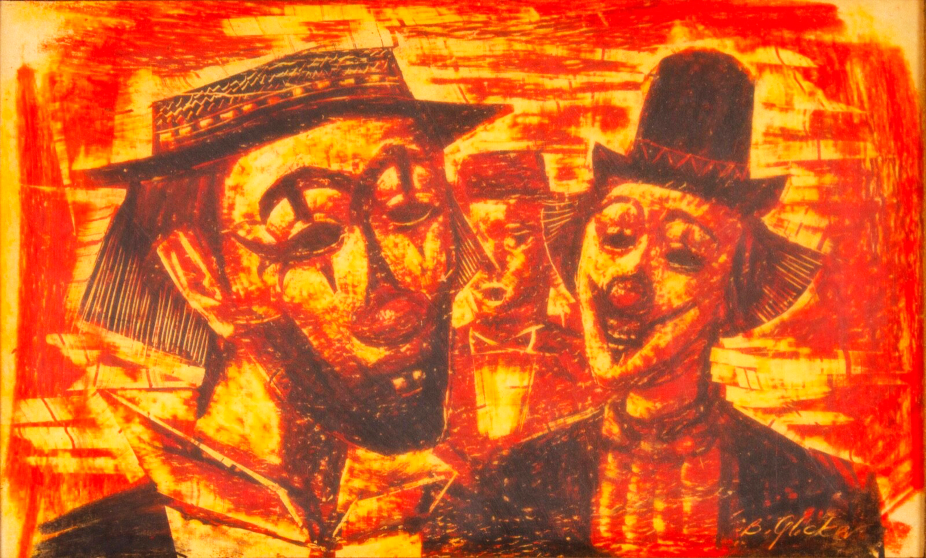 Trio of Clowns by Benjamin Glicker