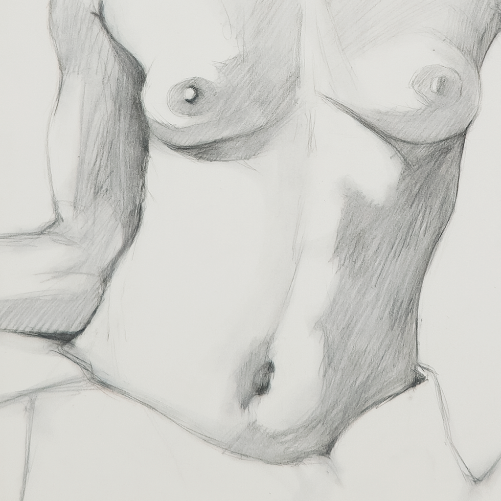 Nude Study in Hat - Vincent Beggs, c. 1980s