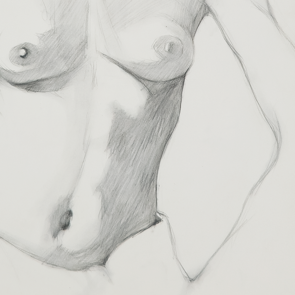 Nude Study in Hat - Vincent Beggs, c. 1980s