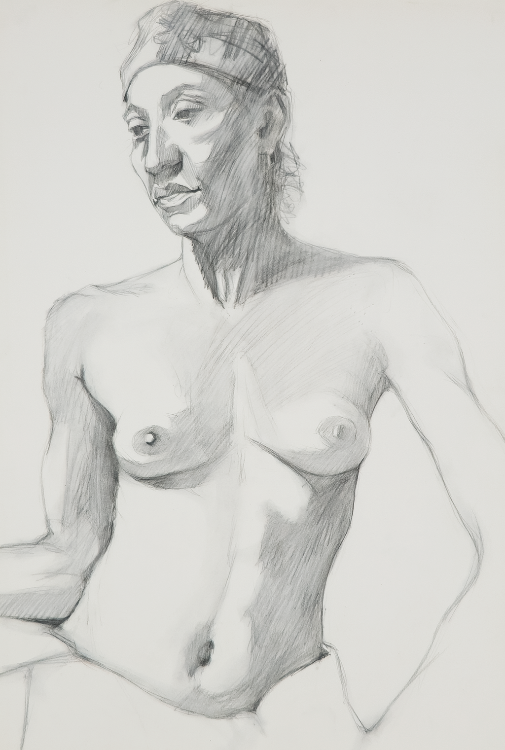 Nude Study in Hat - Vincent Beggs, c. 1980s