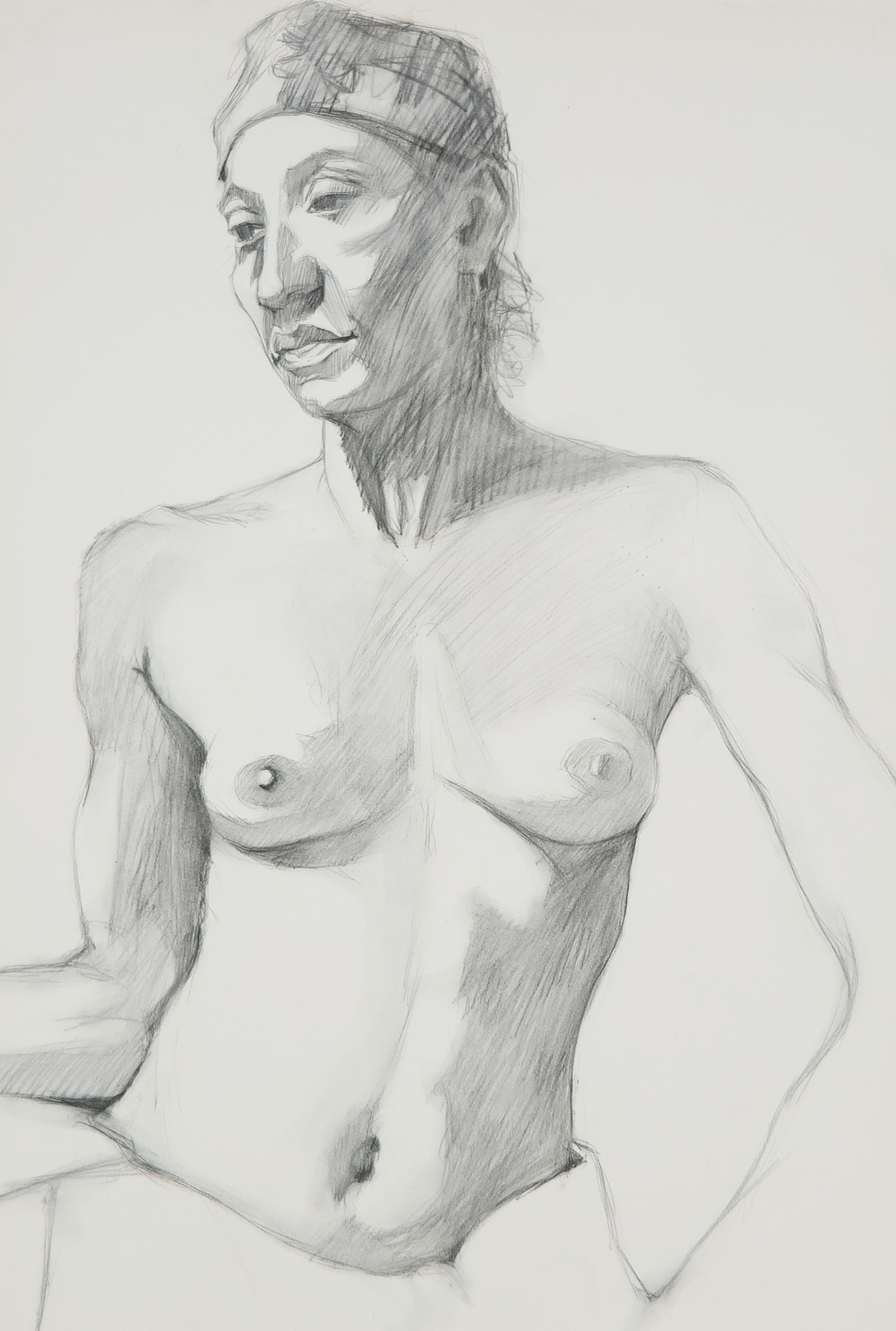 Nude Study in Hat - Vincent Beggs, c. 1980s
