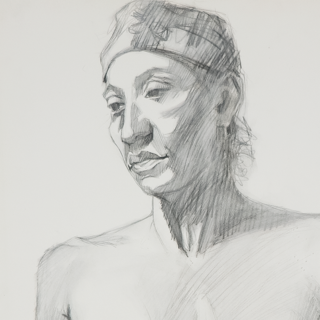 Nude Study in Hat - Vincent Beggs, c. 1980s