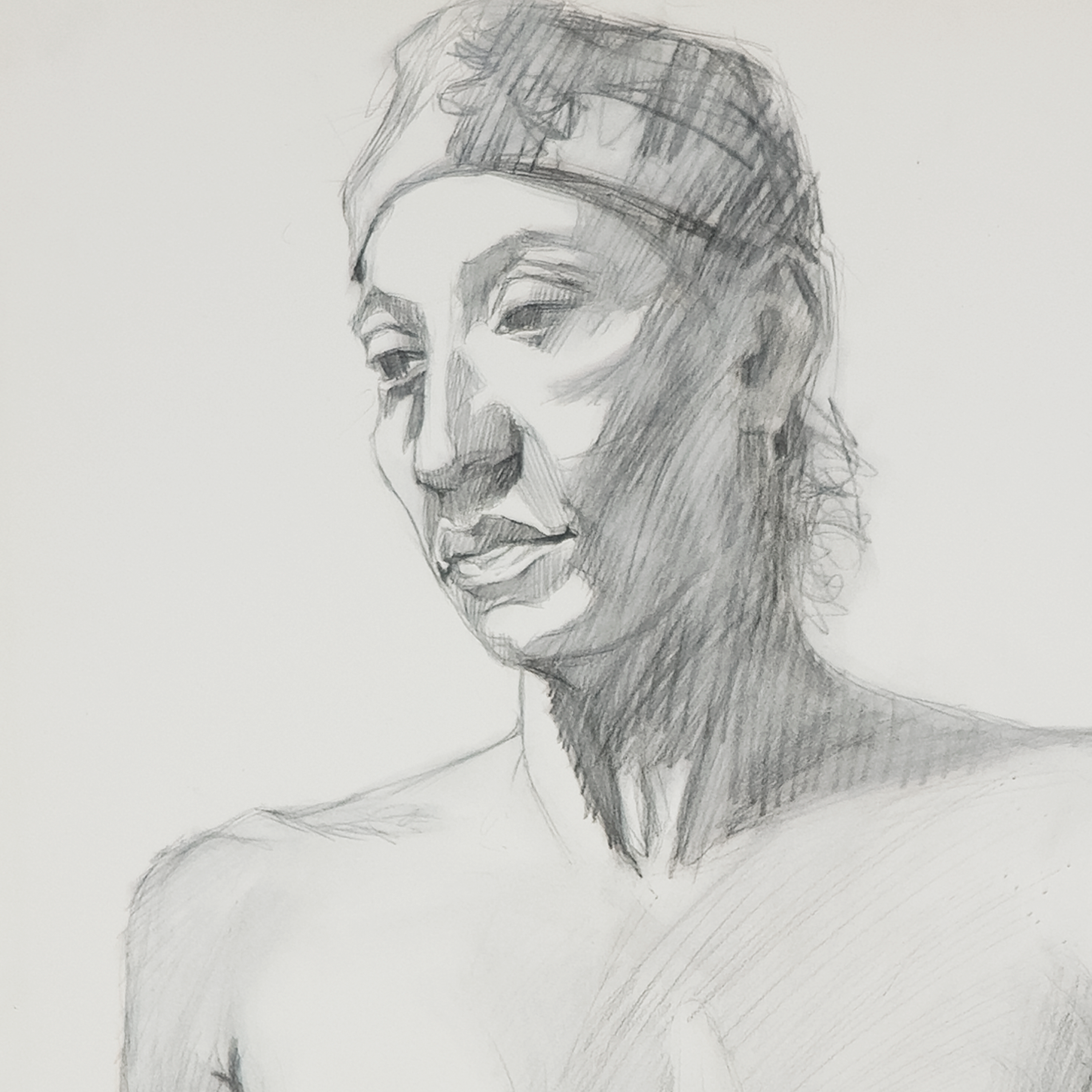 Nude Study in Hat - Vincent Beggs, c. 1980s