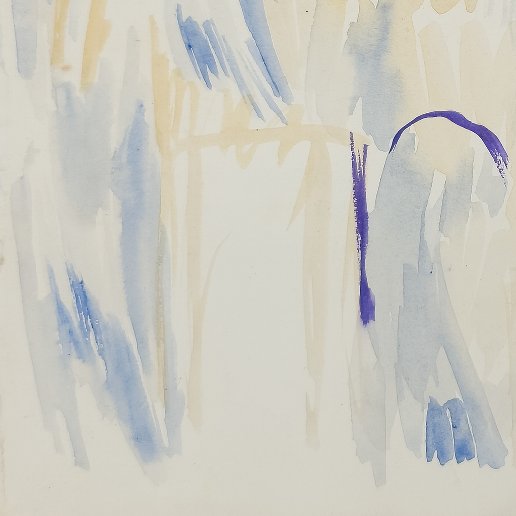 Abstraction of Purple, Blue, and Yellow - Robert Lohman, c. 1962