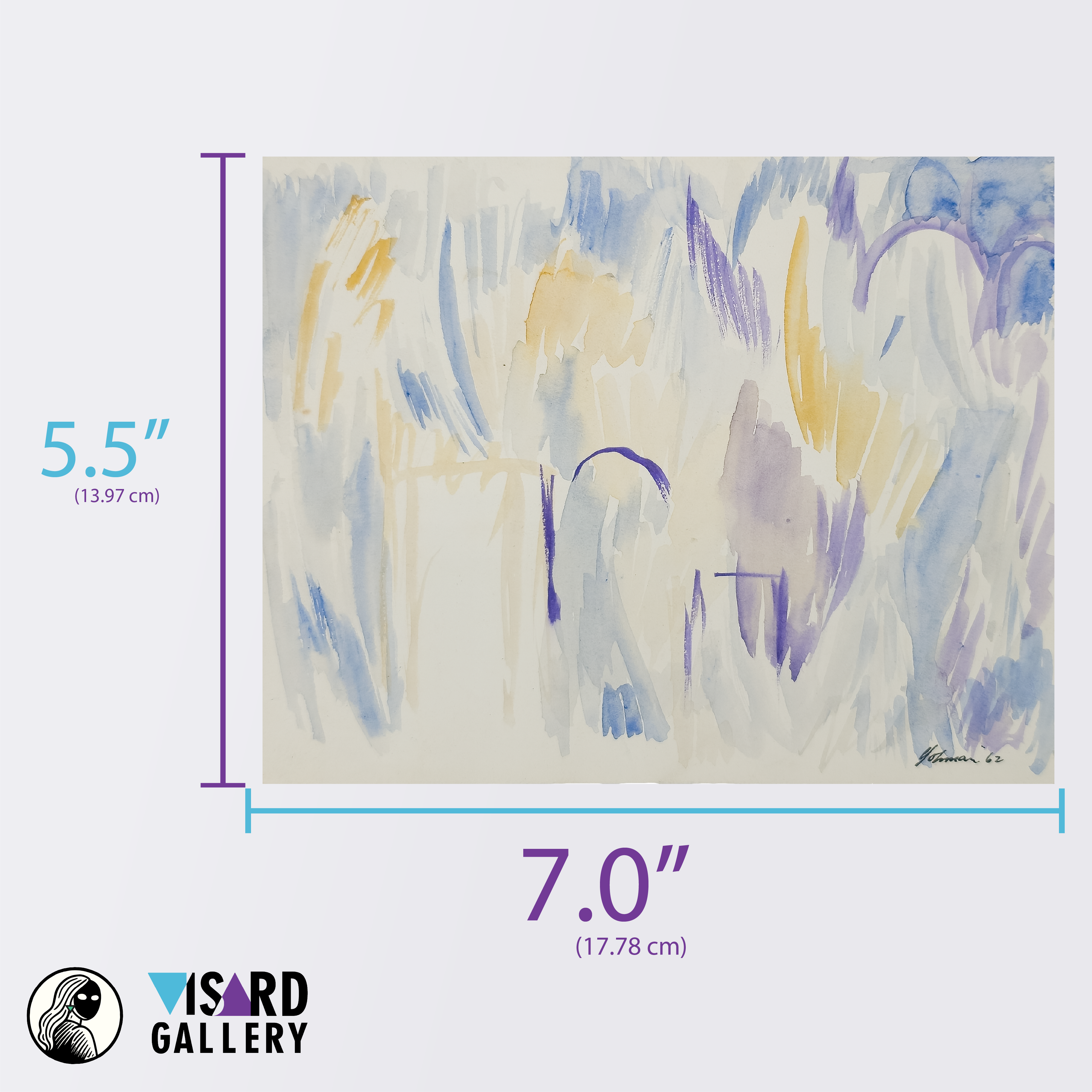 Abstraction of Purple, Blue, and Yellow - Robert Lohman, c. 1962