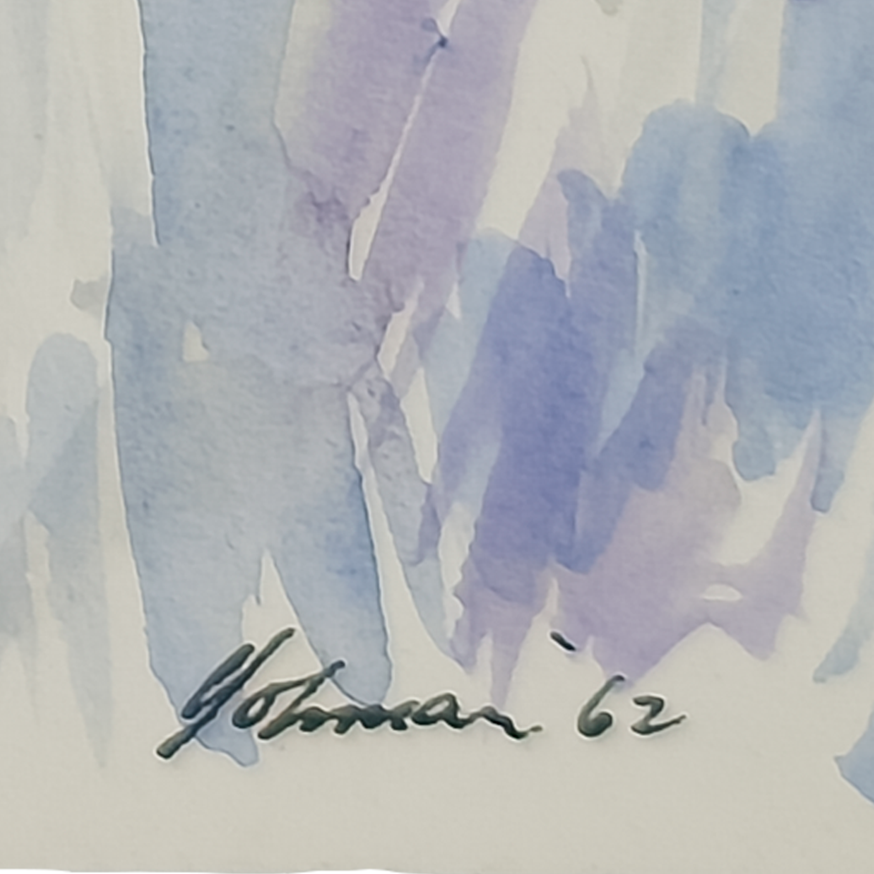 Abstraction of Purple, Blue, and Yellow - Robert Lohman, c. 1962
