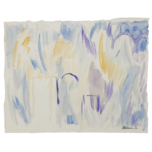 Abstraction of Purple, Blue, and Yellow - Robert Lohman, c. 1962