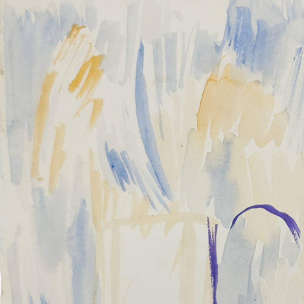 Abstraction of Purple, Blue, and Yellow - Robert Lohman, c. 1962