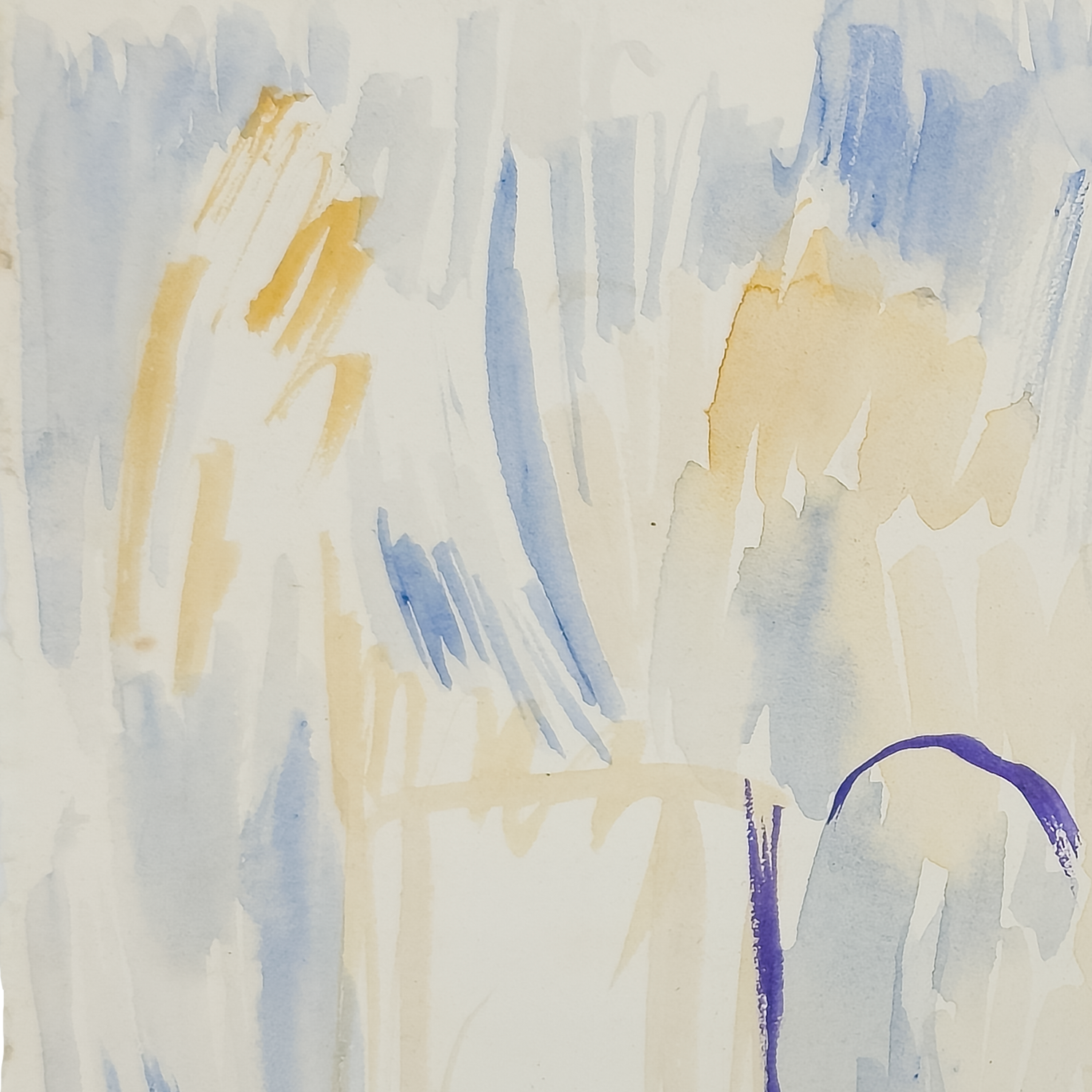 Abstraction of Purple, Blue, and Yellow - Robert Lohman, c. 1962