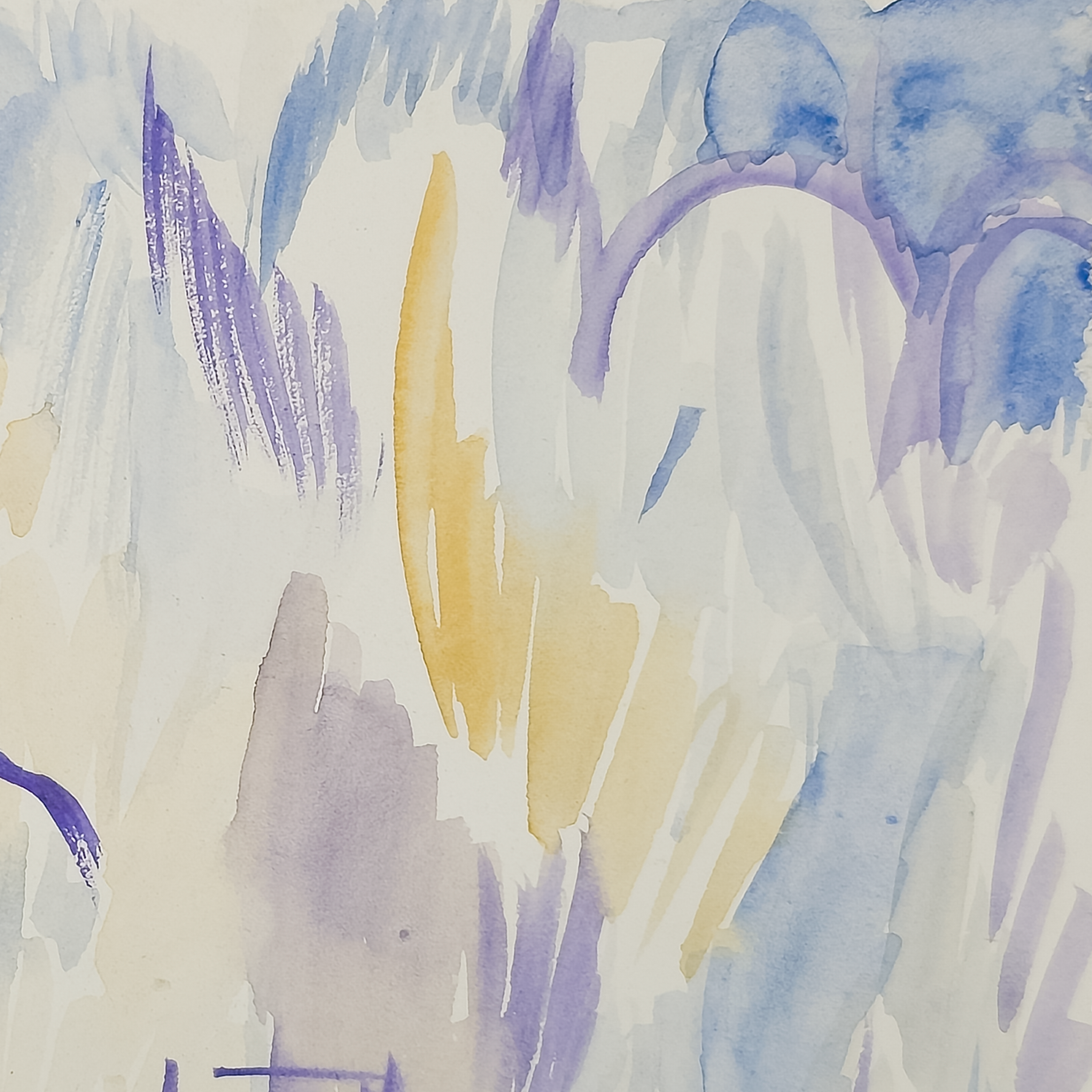 Abstraction of Purple, Blue, and Yellow - Robert Lohman, c. 1962