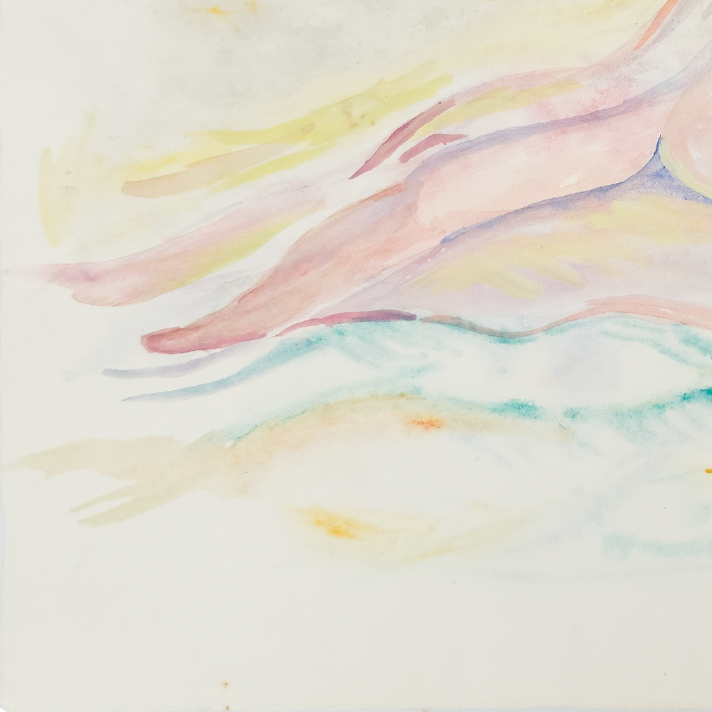 Pink Reclining Nude - Robert Lohman, c. 1978
