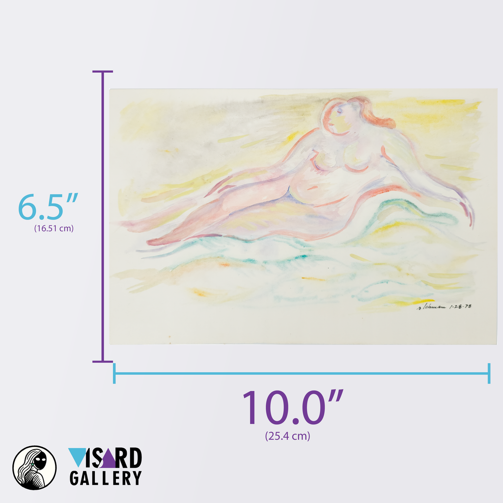 Pink Reclining Nude - Robert Lohman, c. 1978