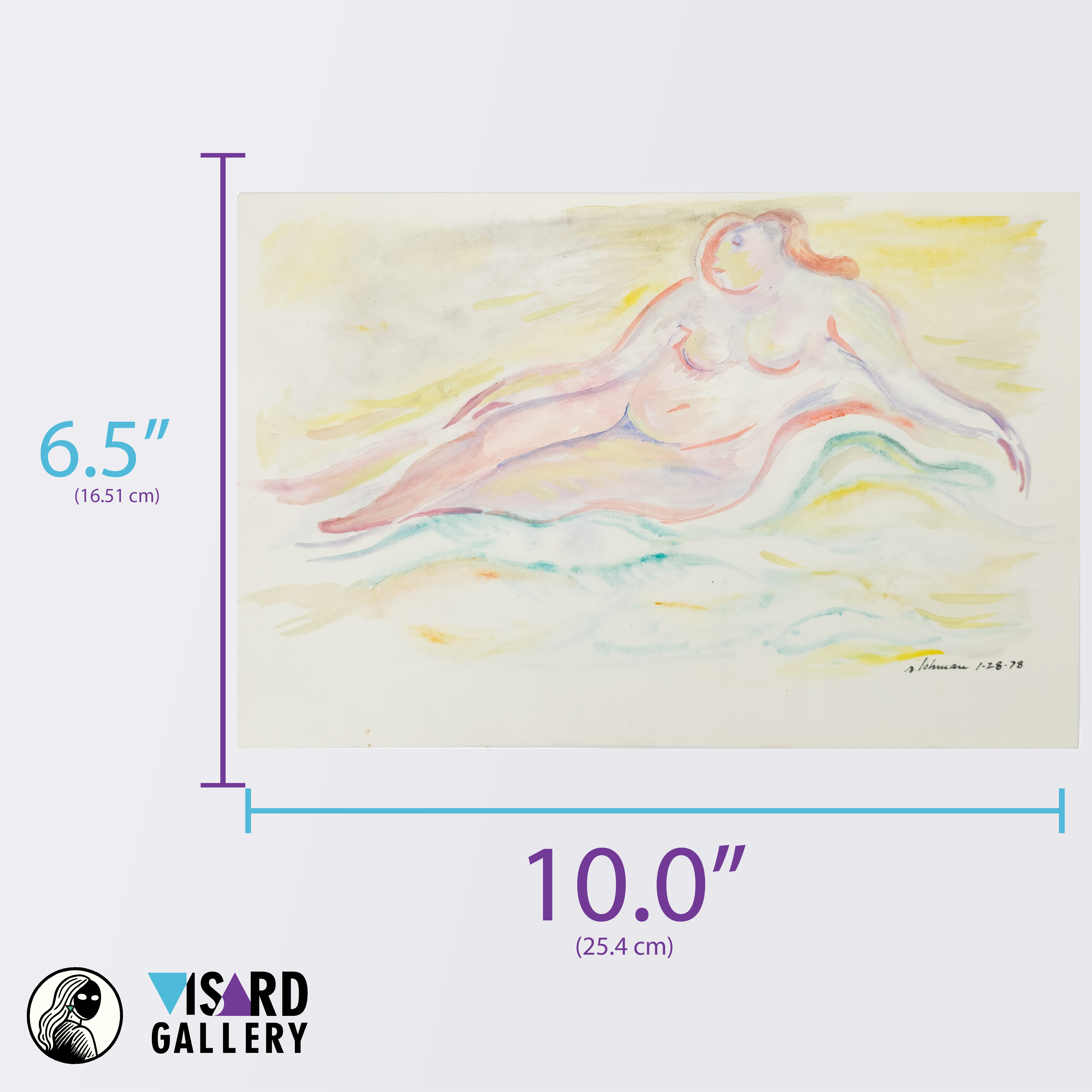Pink Reclining Nude - Robert Lohman, c. 1978