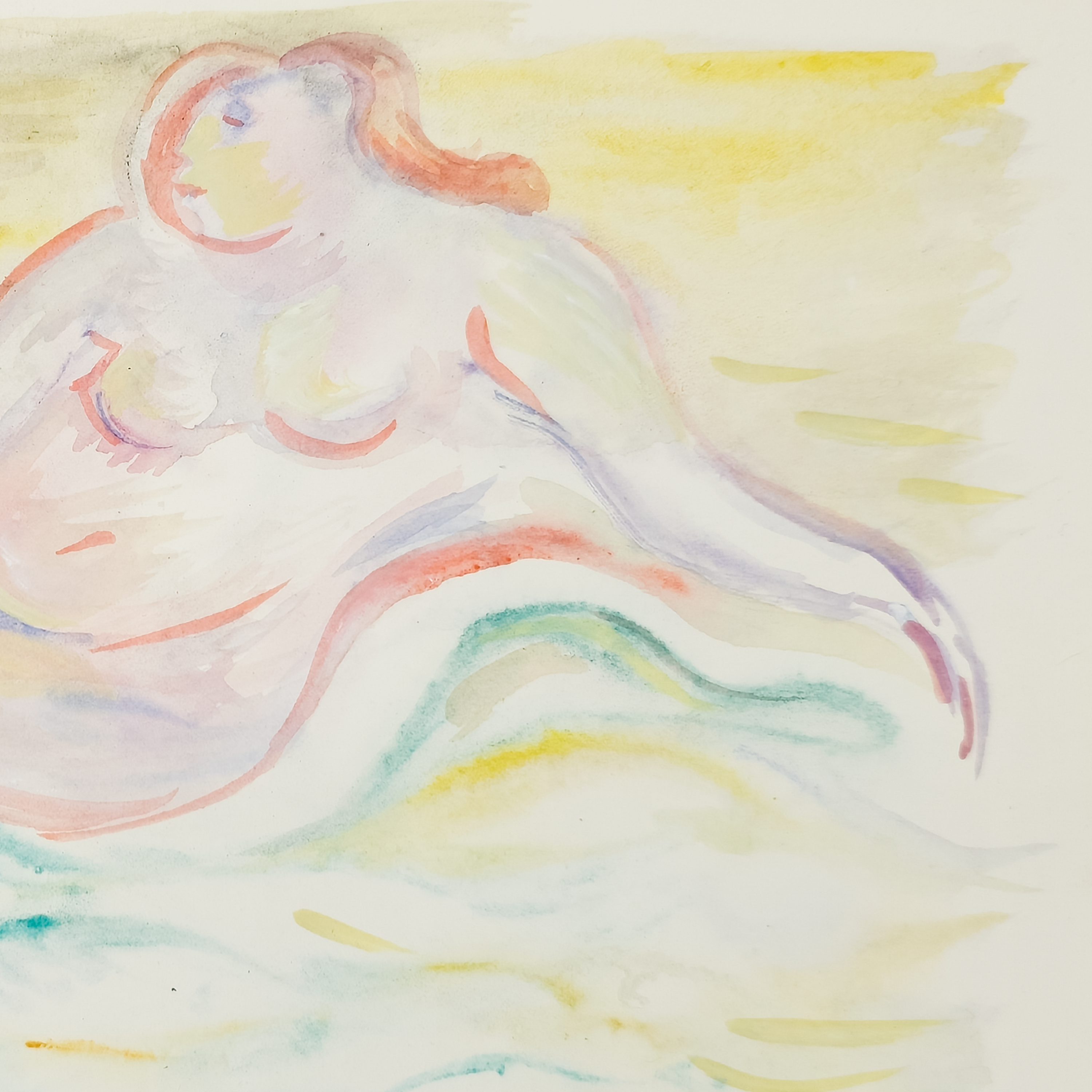 Pink Reclining Nude - Robert Lohman, c. 1978