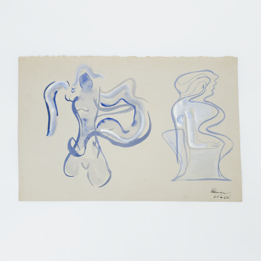 Two Abstracted and Lonely Figures - Robert Lohman