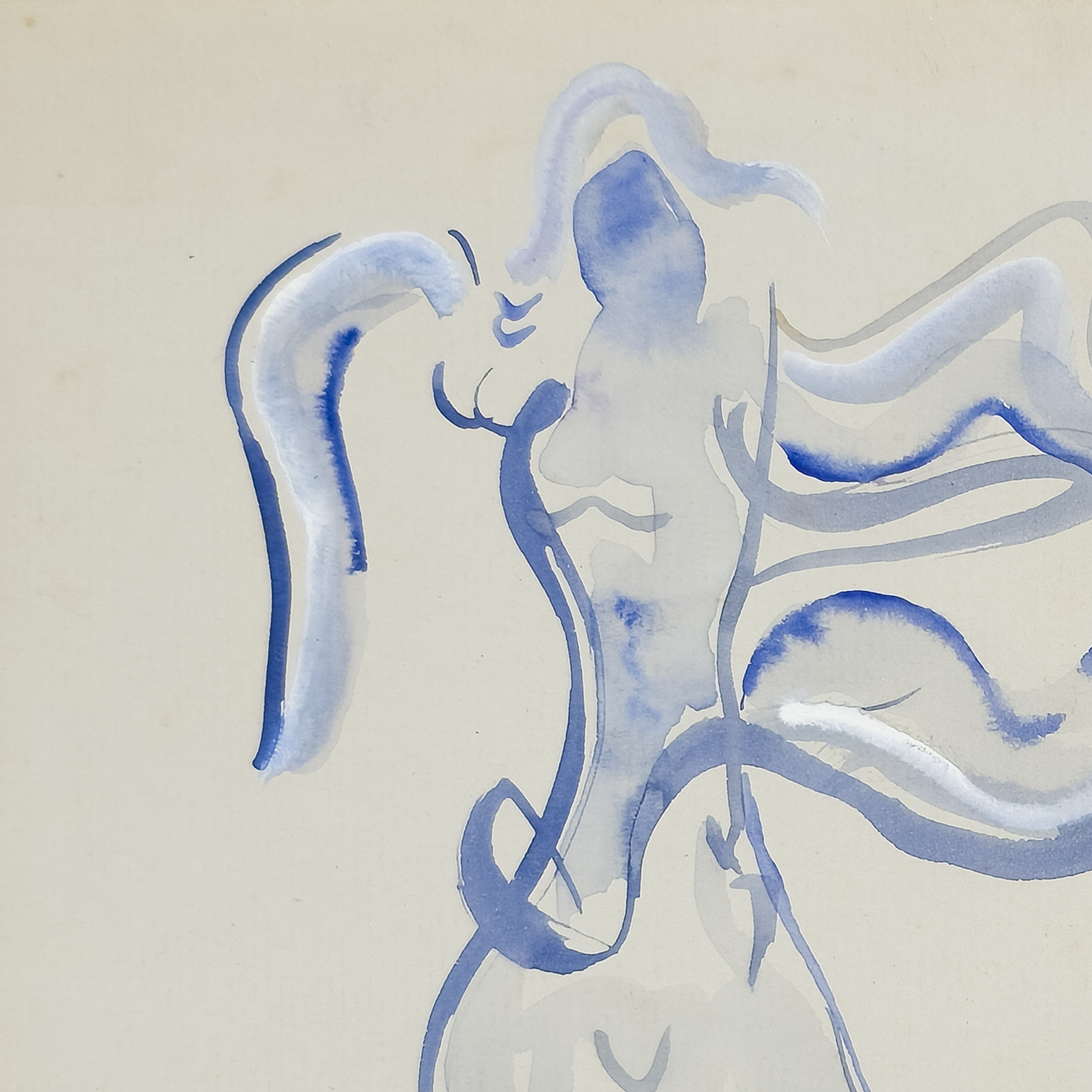 Two Abstracted and Lonely Figures - Robert Lohman