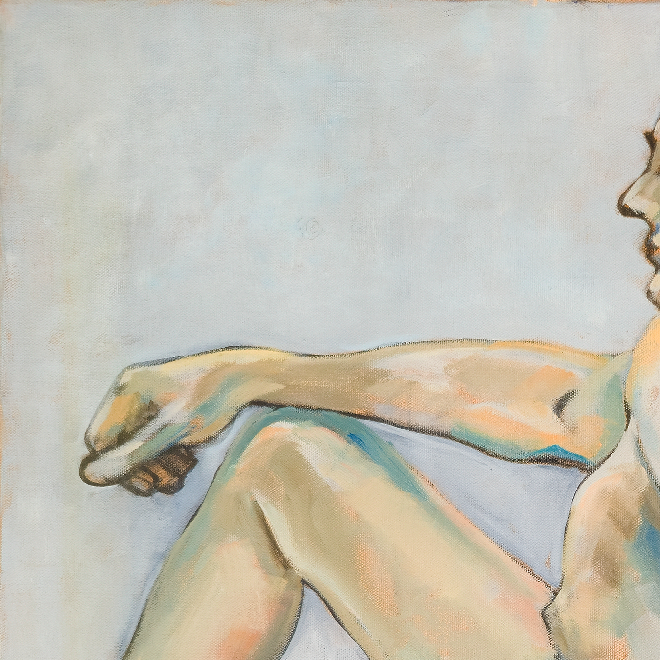 Male Nude with Distant Gaze - John Lombardo