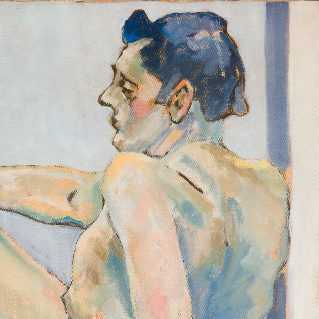 Male Nude with Distant Gaze - John Lombardo