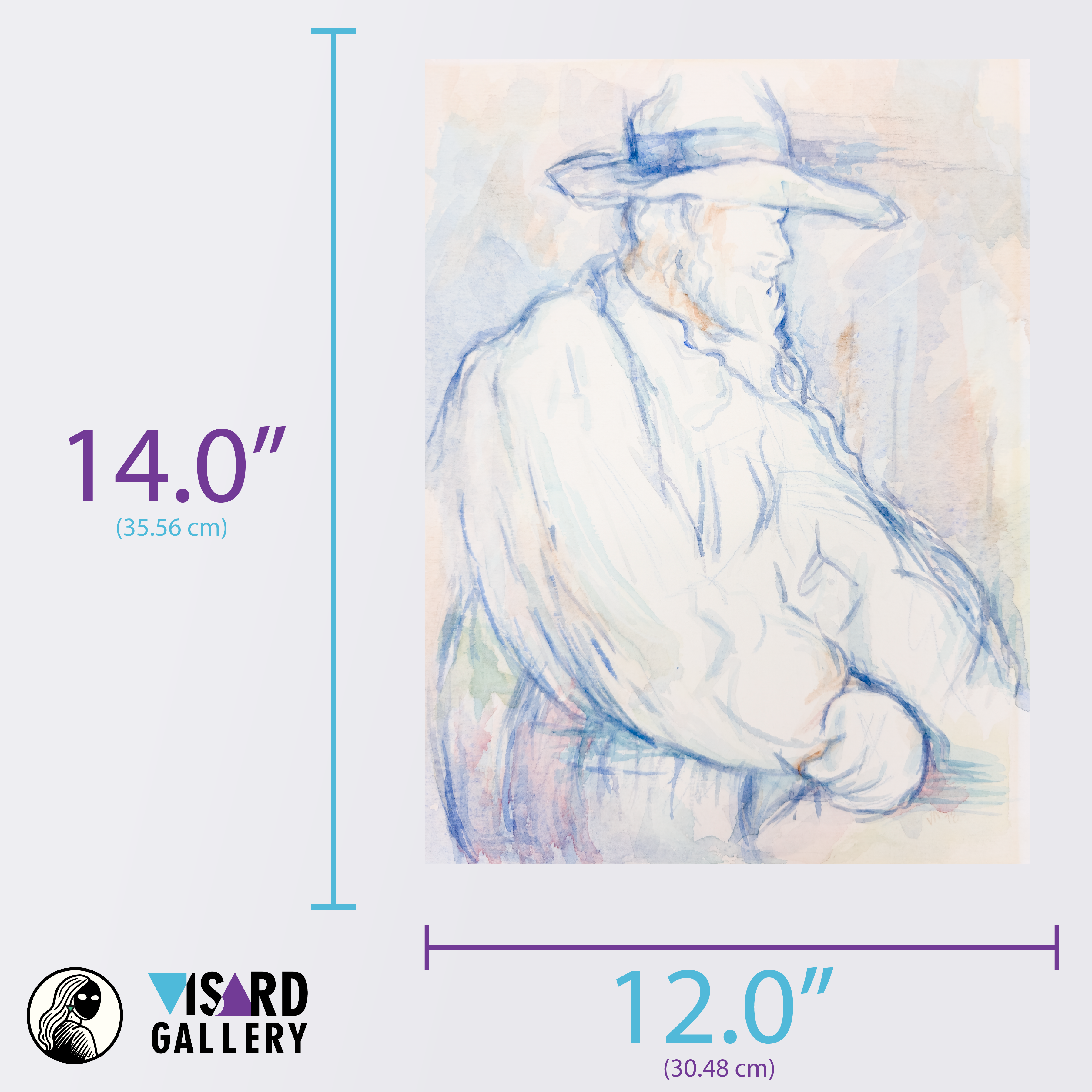 Bearded Man in Hat  - V. Morgan