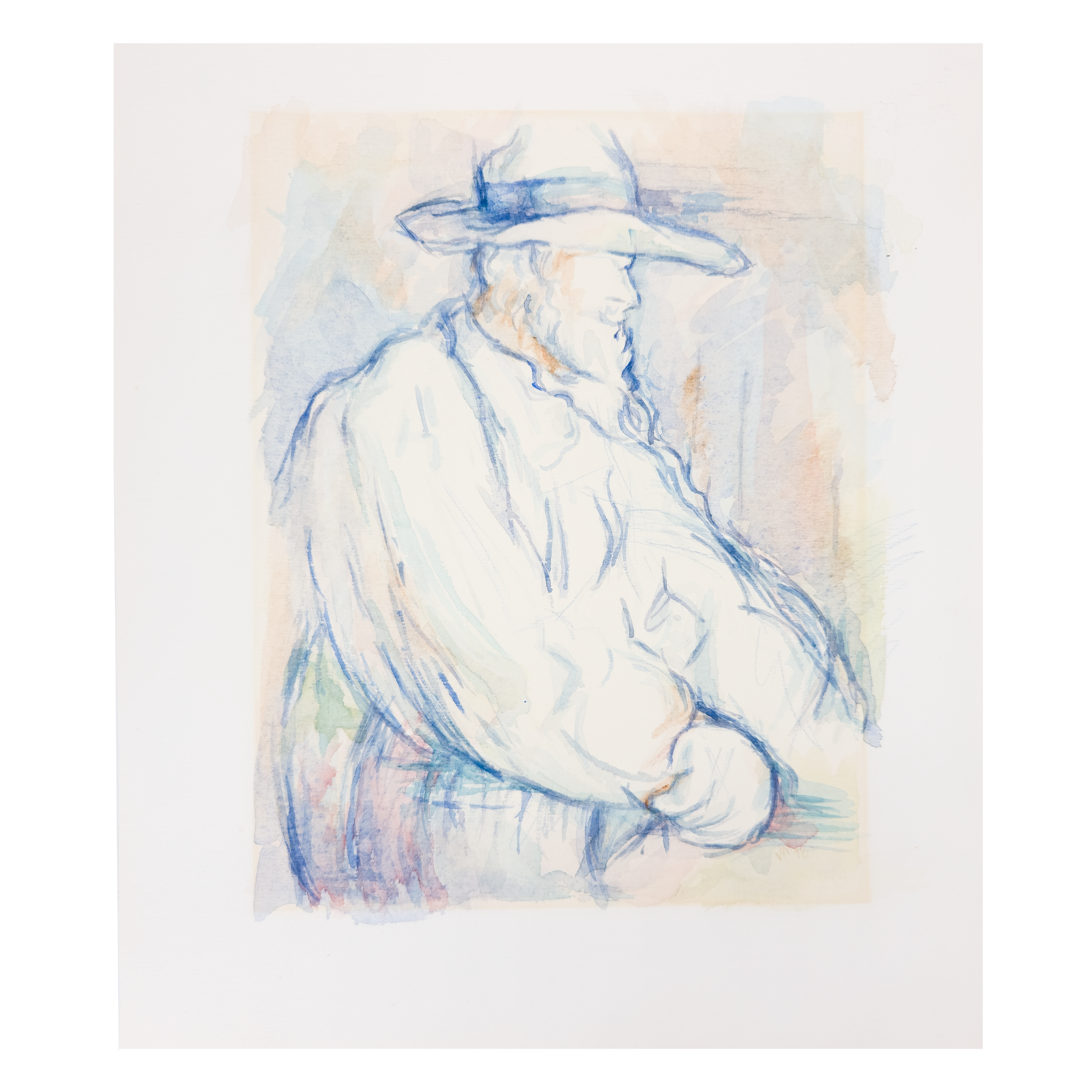 Bearded Man in Hat  - V. Morgan