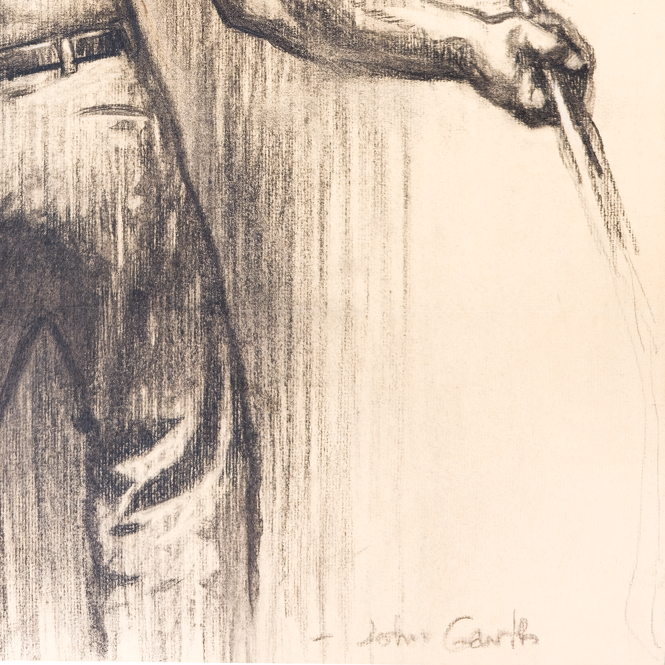 Study of Man With Bullwhip - John Garth