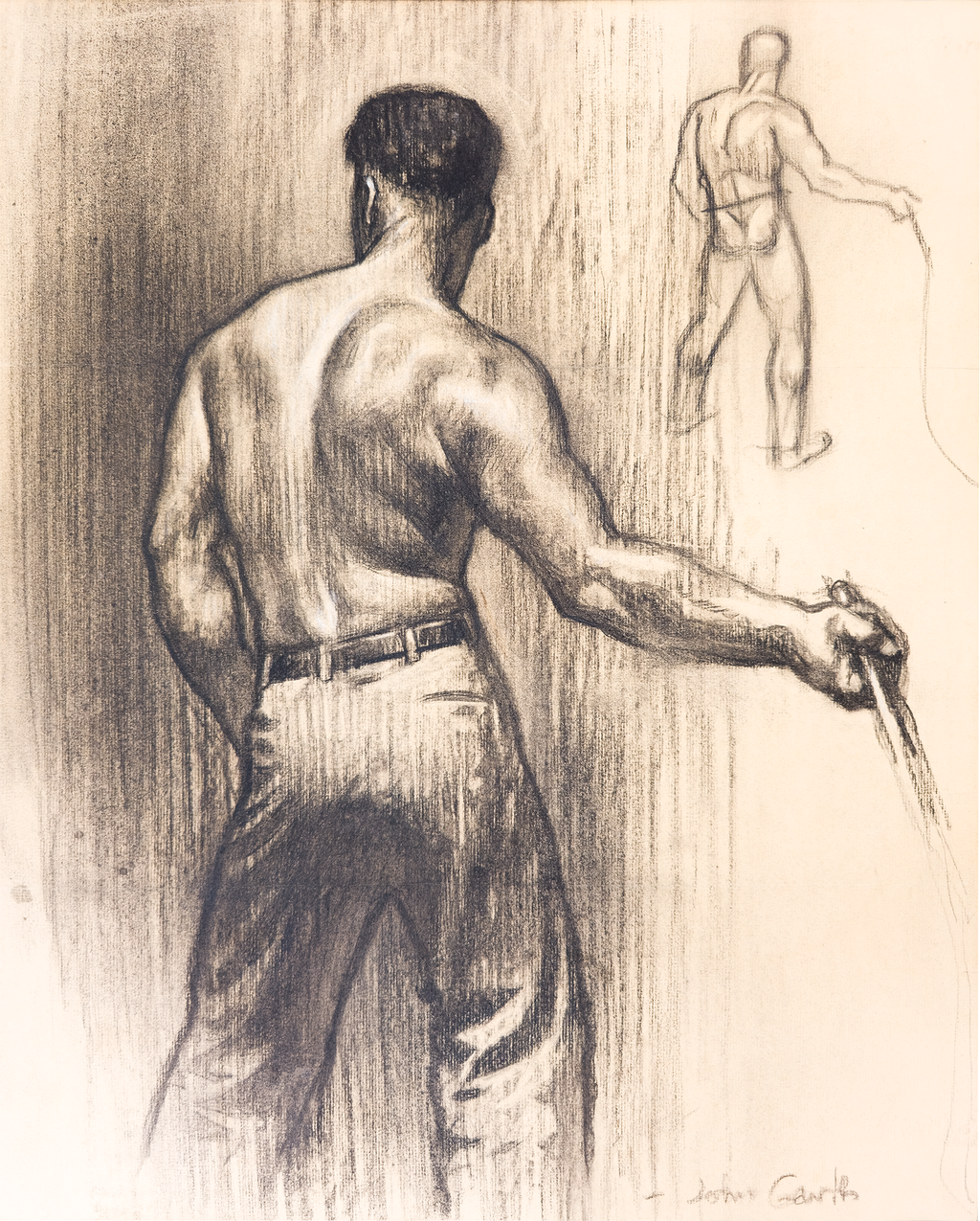 Study of Man With Bullwhip - John Garth