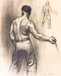 Study of Man With Bullwhip - John Garth