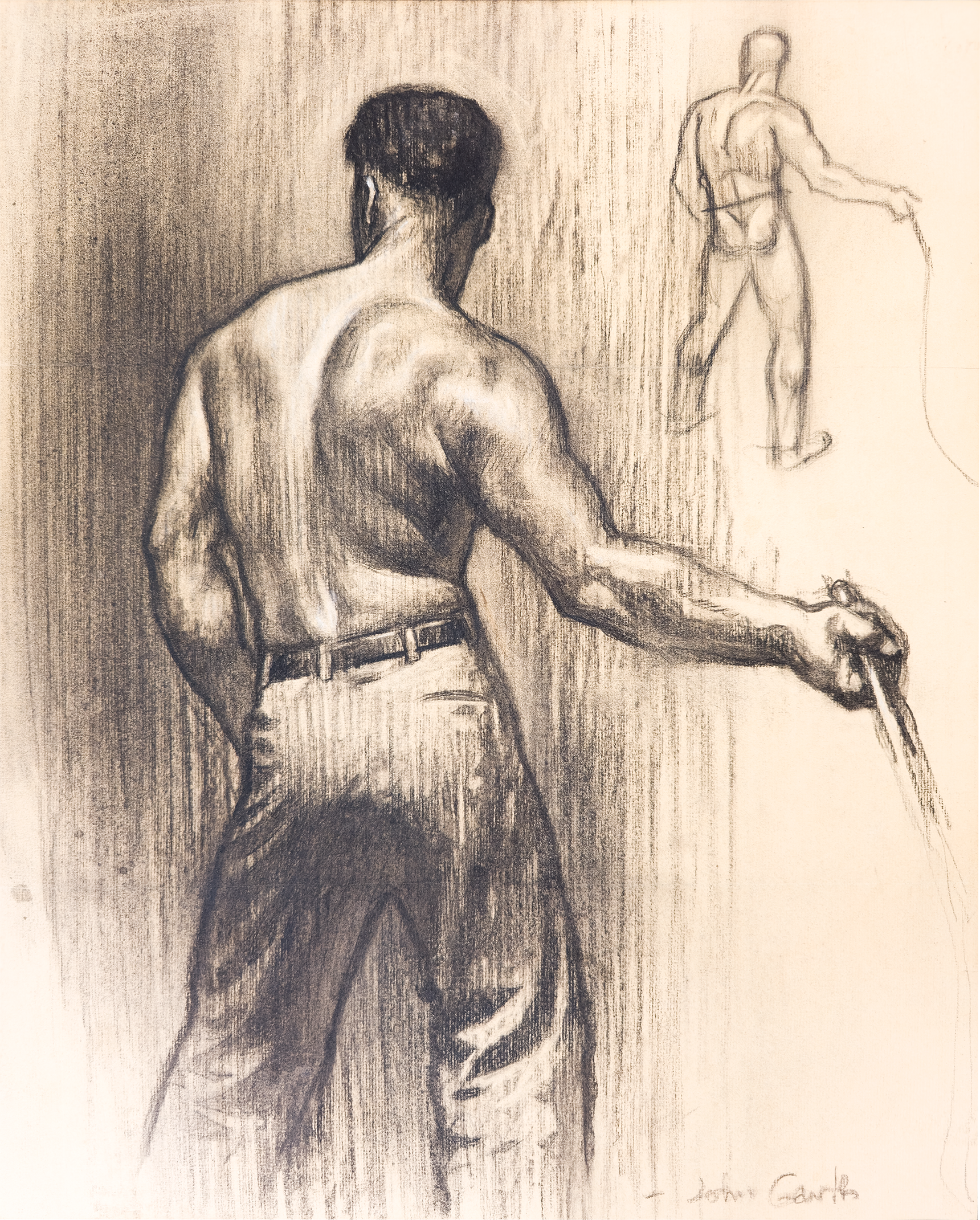 Study of Man With Bullwhip - John Garth